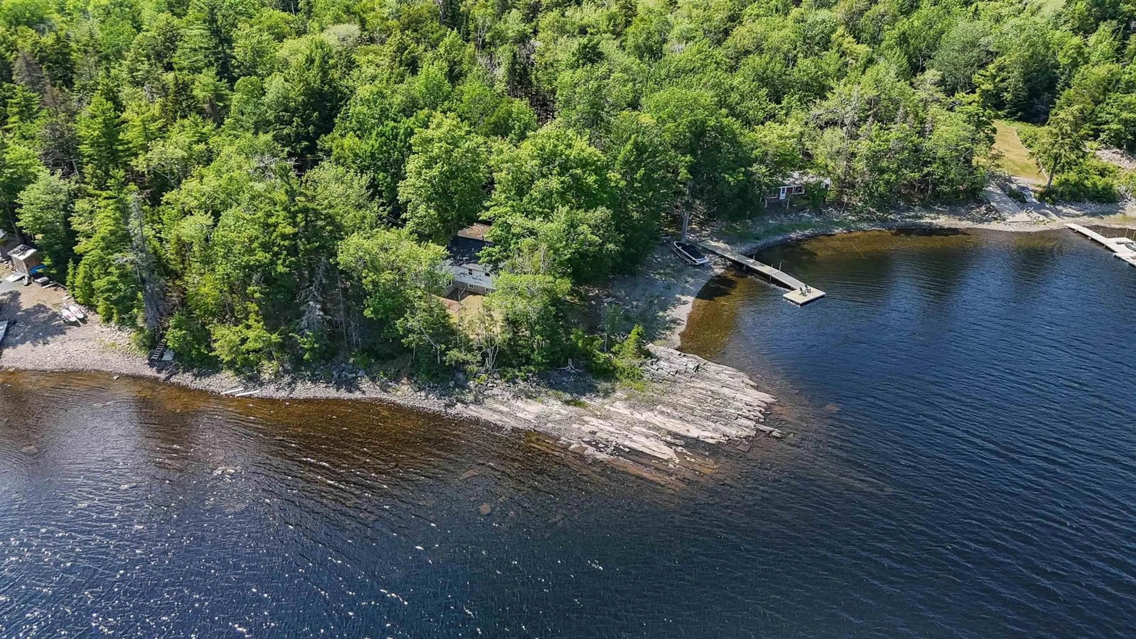 A pic from outside/outdoor area/front of a property/back of a property/a pic from drone, water/lake/river/ocean view for 405 Kings Rd, Wellington Nova Scotia B2T 1A2