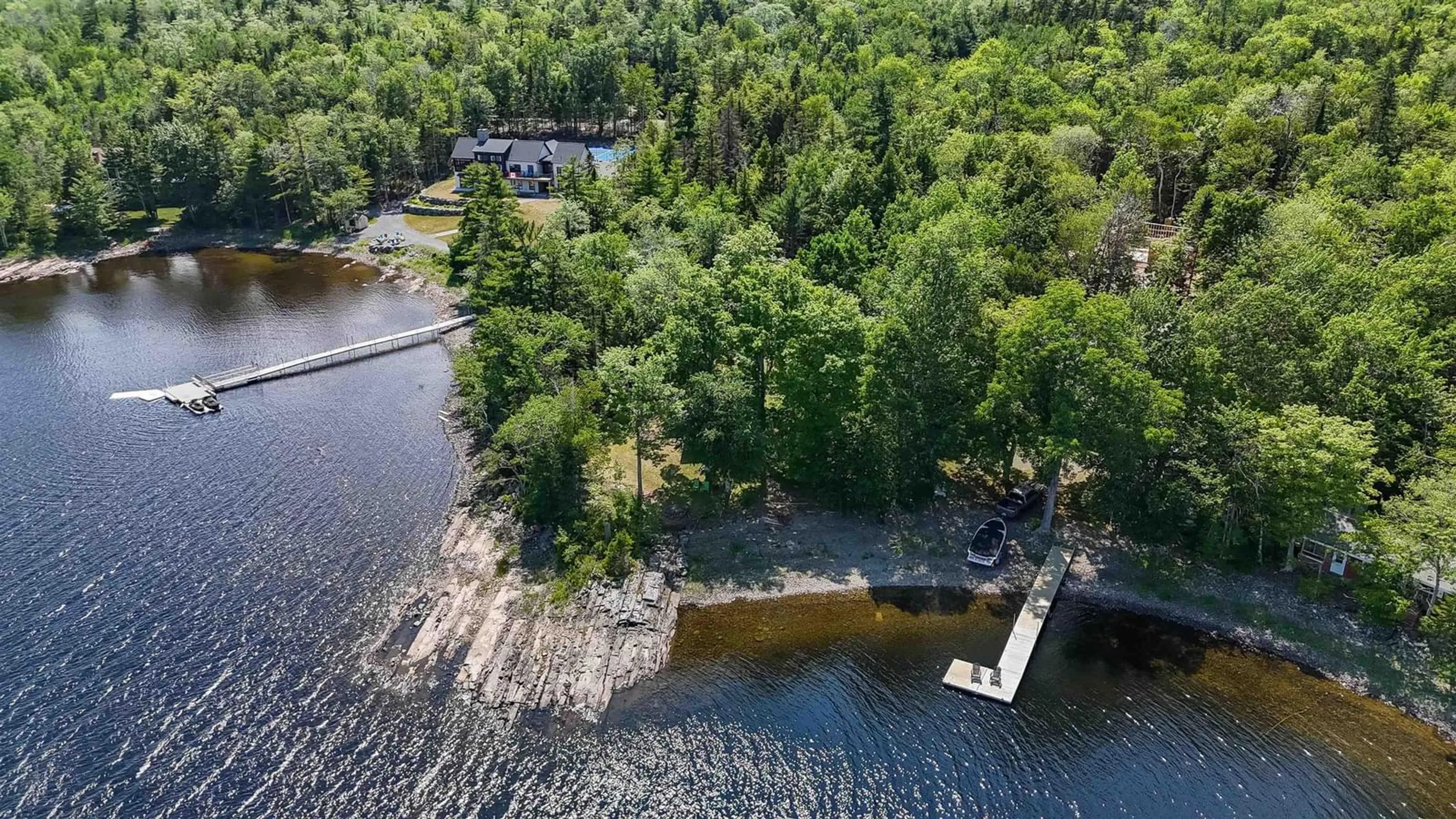 A pic from outside/outdoor area/front of a property/back of a property/a pic from drone, water/lake/river/ocean view for 405 Kings Rd, Wellington Nova Scotia B2T 1A2
