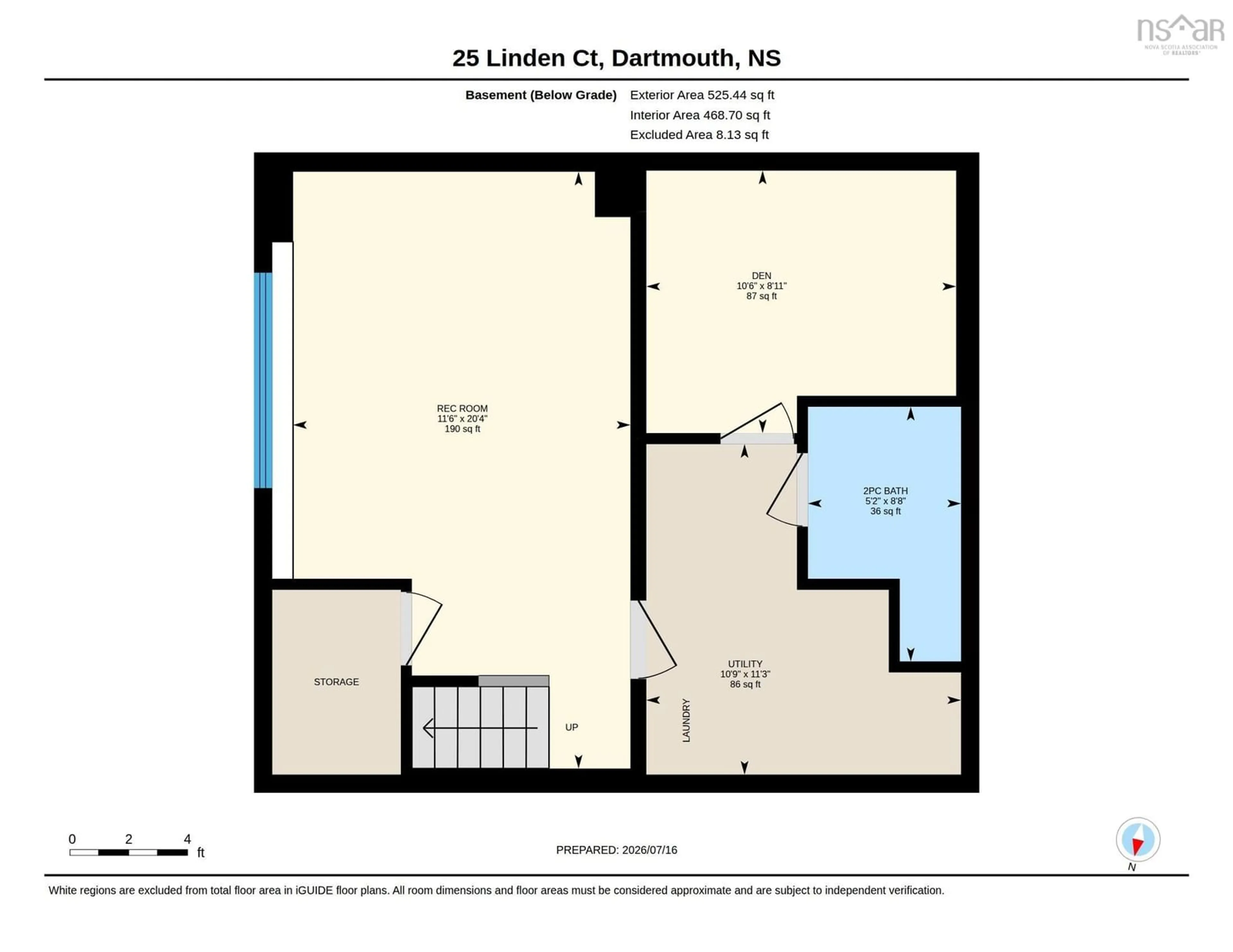 Floor plan for 25 Linden Crt, Dartmouth Nova Scotia B2W 4X2