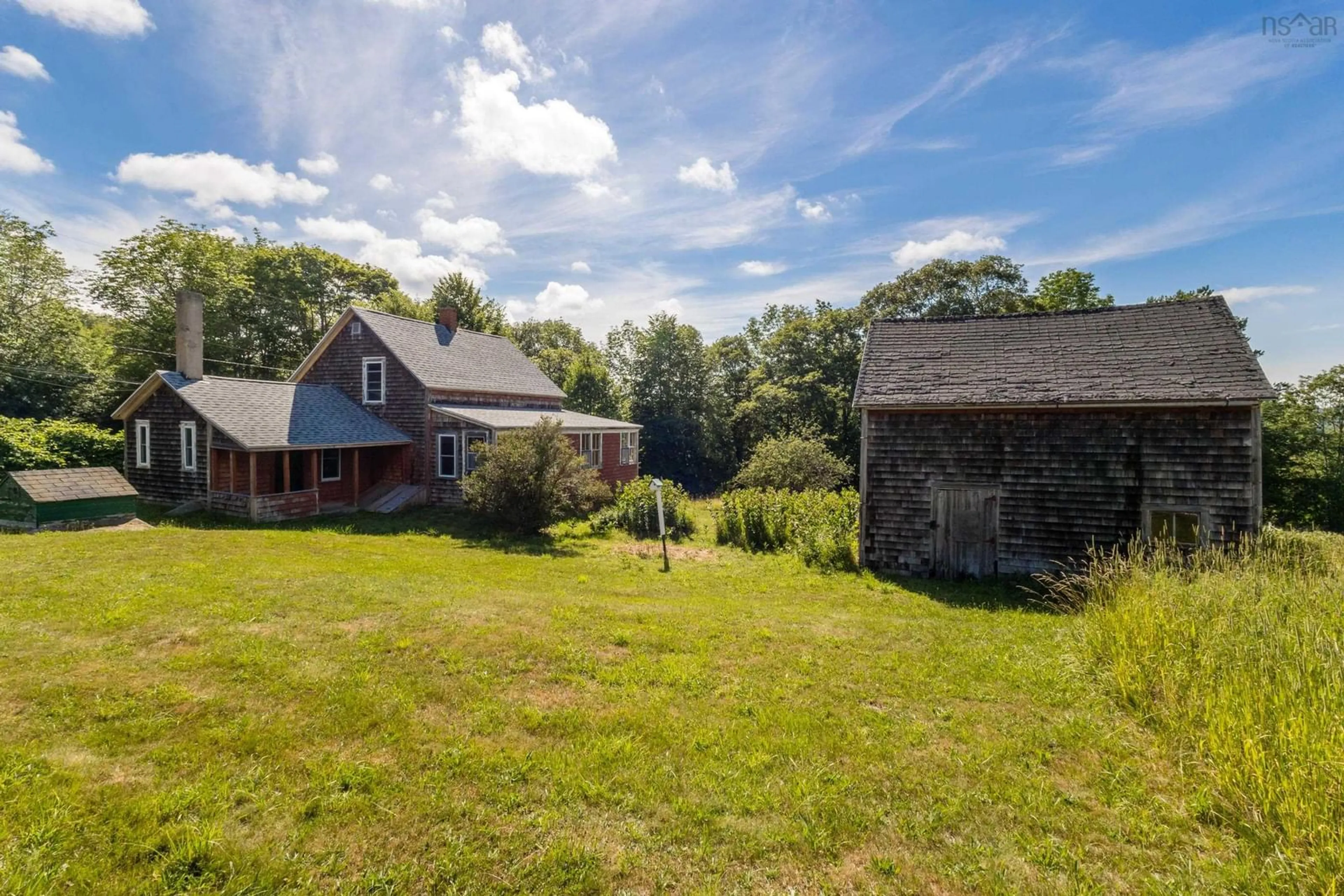 A pic from outside/outdoor area/front of a property/back of a property/a pic from drone, unknown for 134 Pecks Hill Rd, Bear River Nova Scotia B0S 1B0