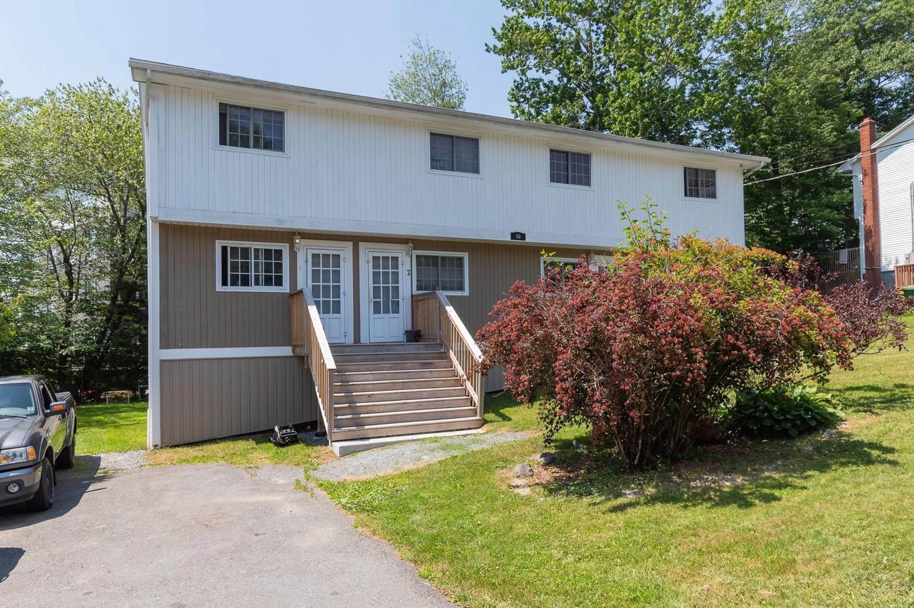 Home with vinyl exterior material, street for 56 Hillcrest Ave, Lower Sackville Nova Scotia B4C 1X1