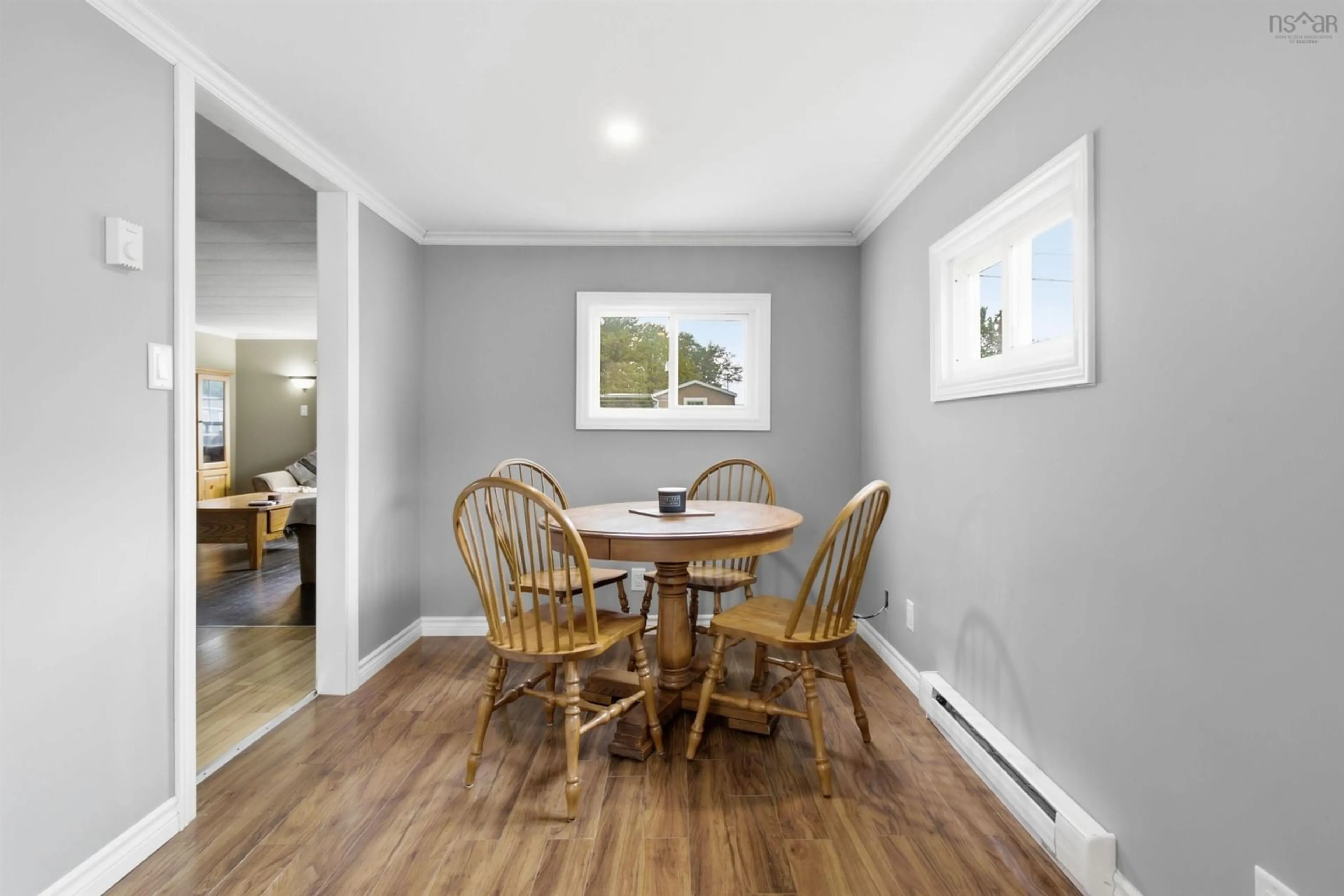 Dining room, wood/laminate floor for 8 Sylvan Ave, Middle Sackville Nova Scotia B4E 3B2