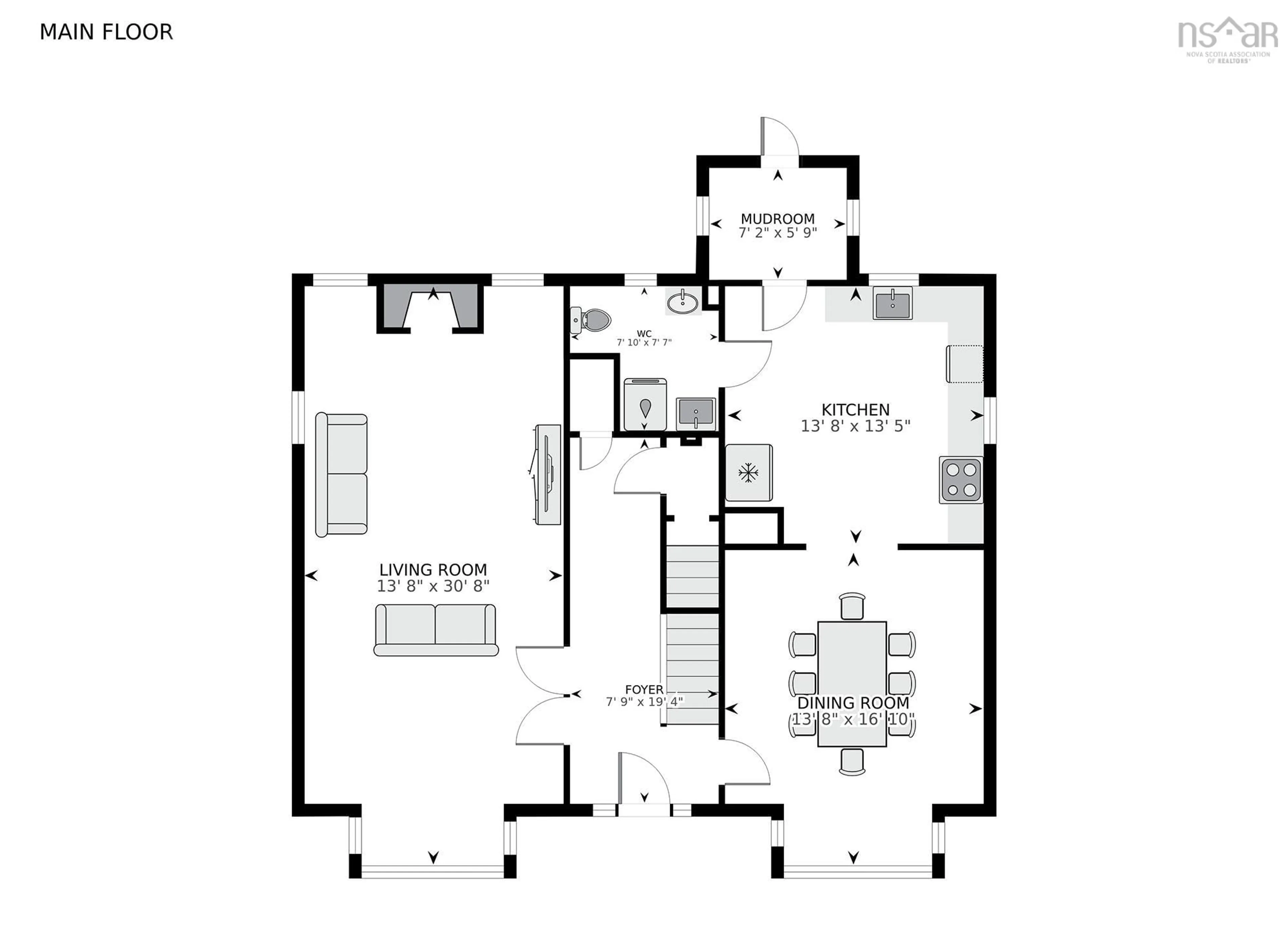 Floor plan for 2790 Highway 2, Shubenacadie Nova Scotia B0N 1H0