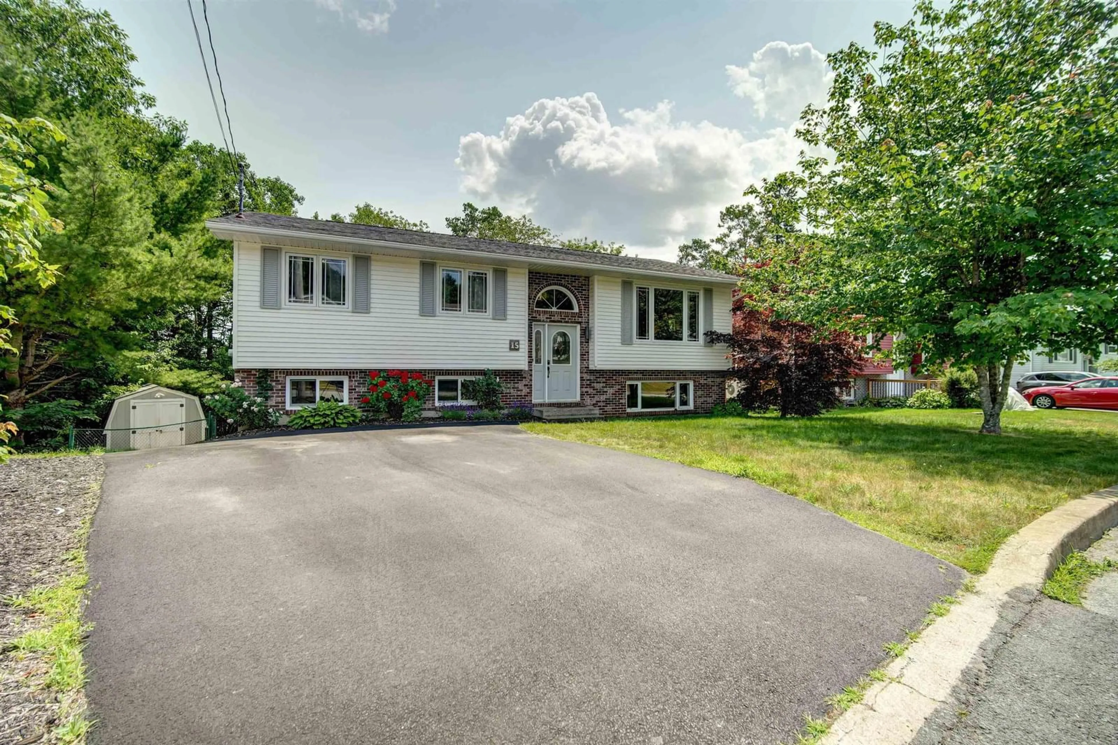 Home with vinyl exterior material, street for 15 Mulley Crt, Middle Sackville Nova Scotia B4E 2W8