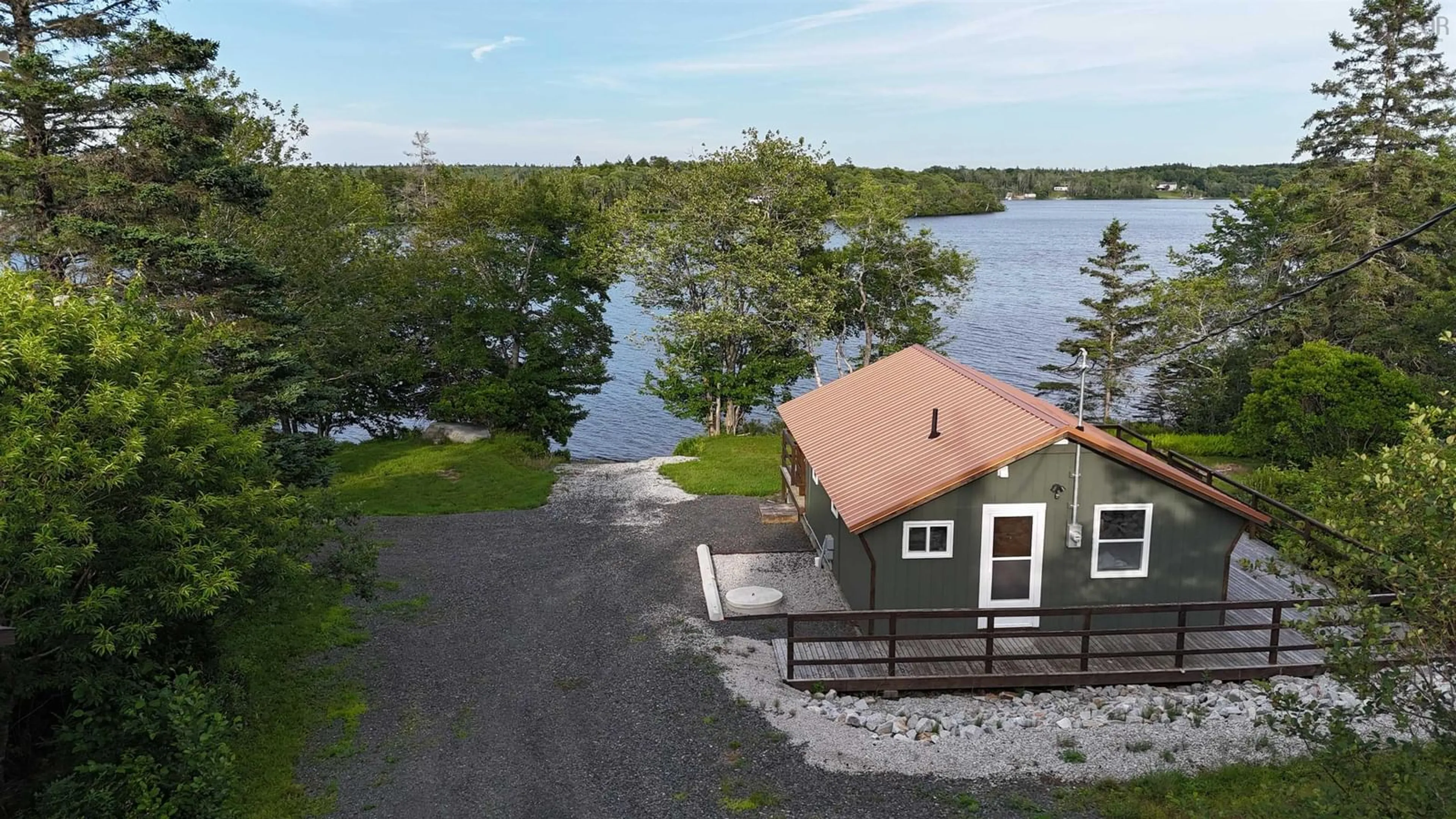 A pic from outside/outdoor area/front of a property/back of a property/a pic from drone, water/lake/river/ocean view for 368 Lake Annis Rd, Brazil Lake Nova Scotia B5A 5N4