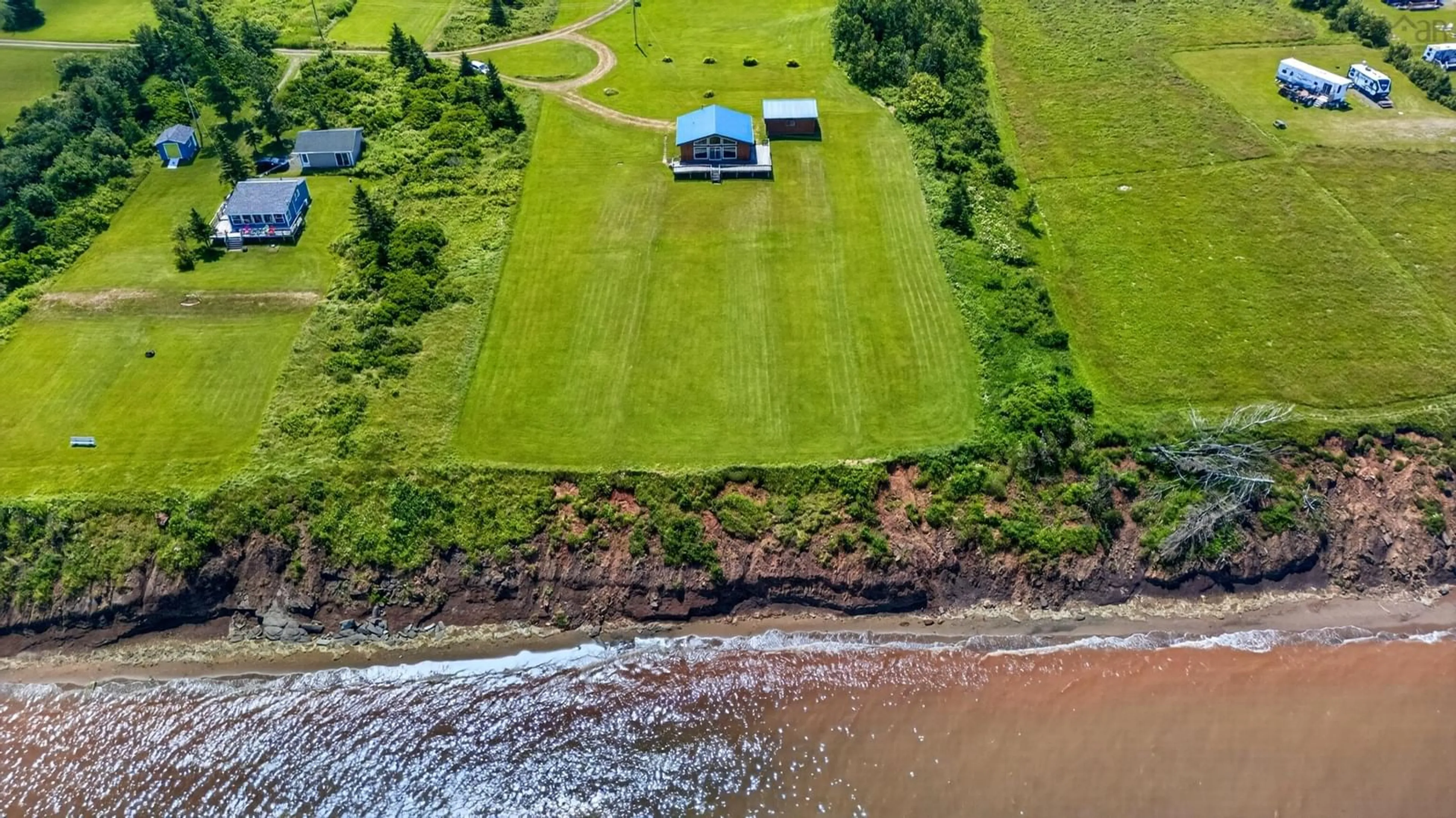 A pic from outside/outdoor area/front of a property/back of a property/a pic from drone, water/lake/river/ocean view for 74 Apple Cross Rd, Gulf Shore Nova Scotia B0K 1L0