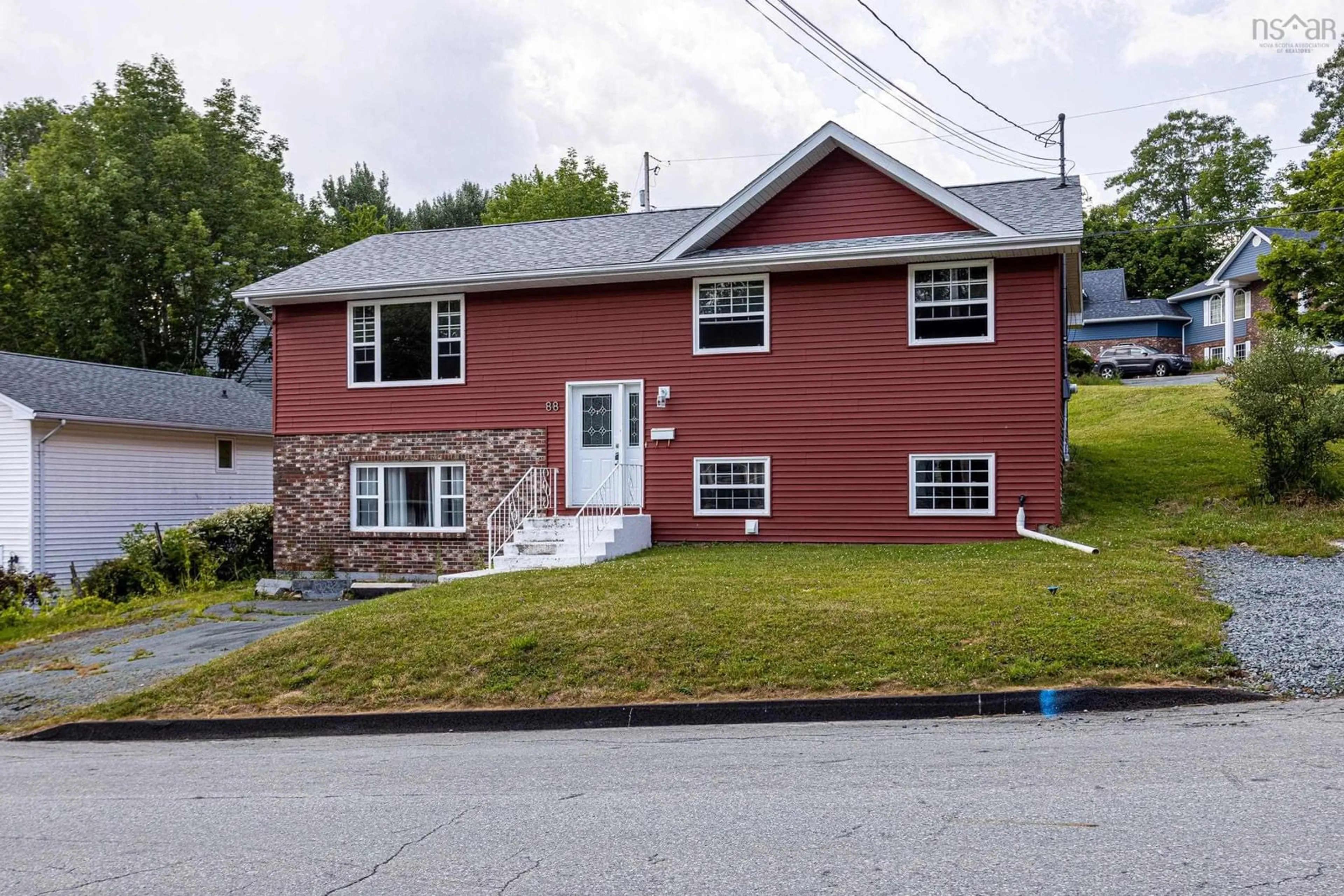 Home with vinyl exterior material, street for 88 Wynn Castle Dr, Lower Sackville Nova Scotia B4E 2R6