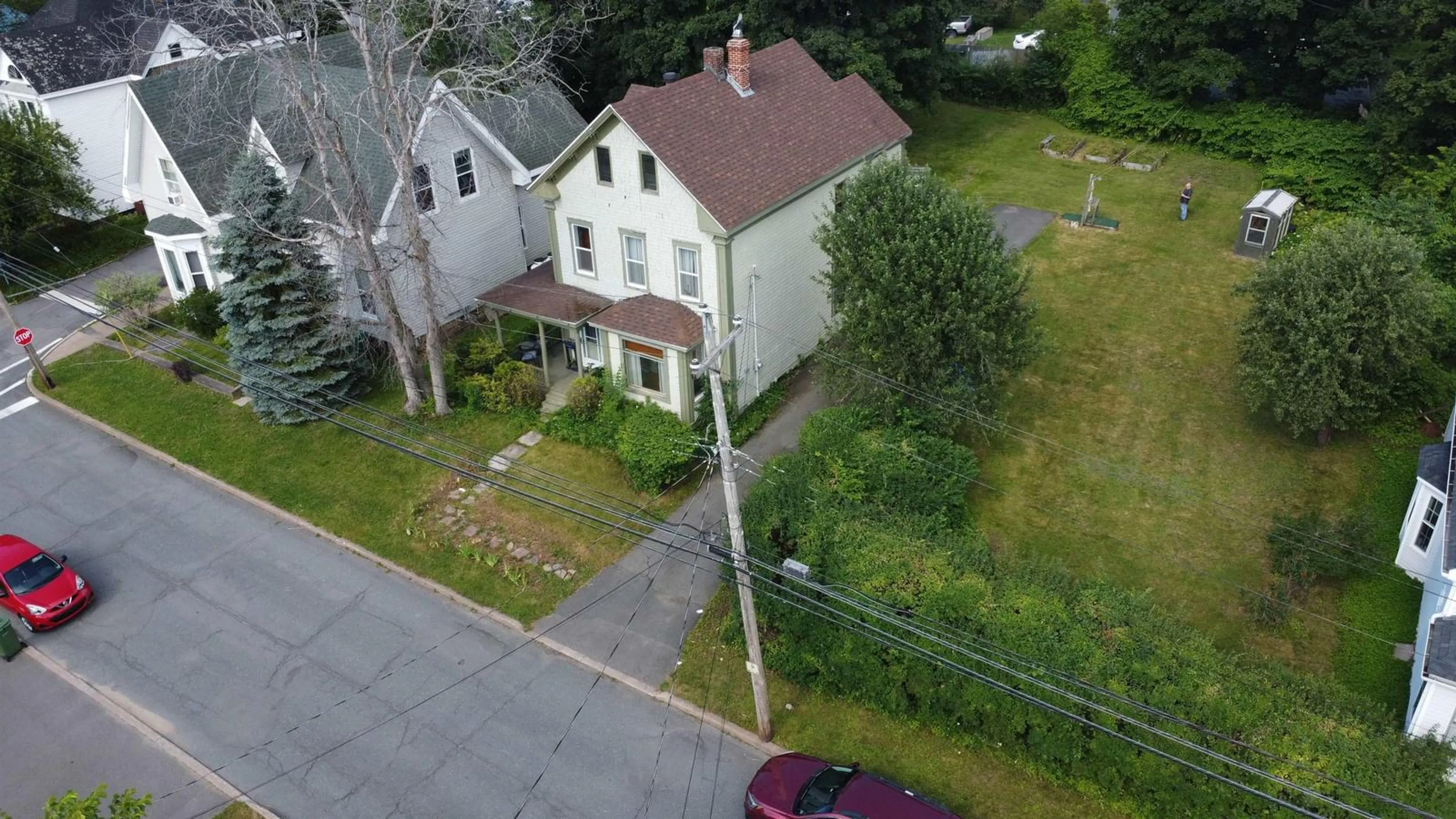 A pic from outside/outdoor area/front of a property/back of a property/a pic from drone, street for 130 Mackay St, Stellarton Nova Scotia B0K 1S0