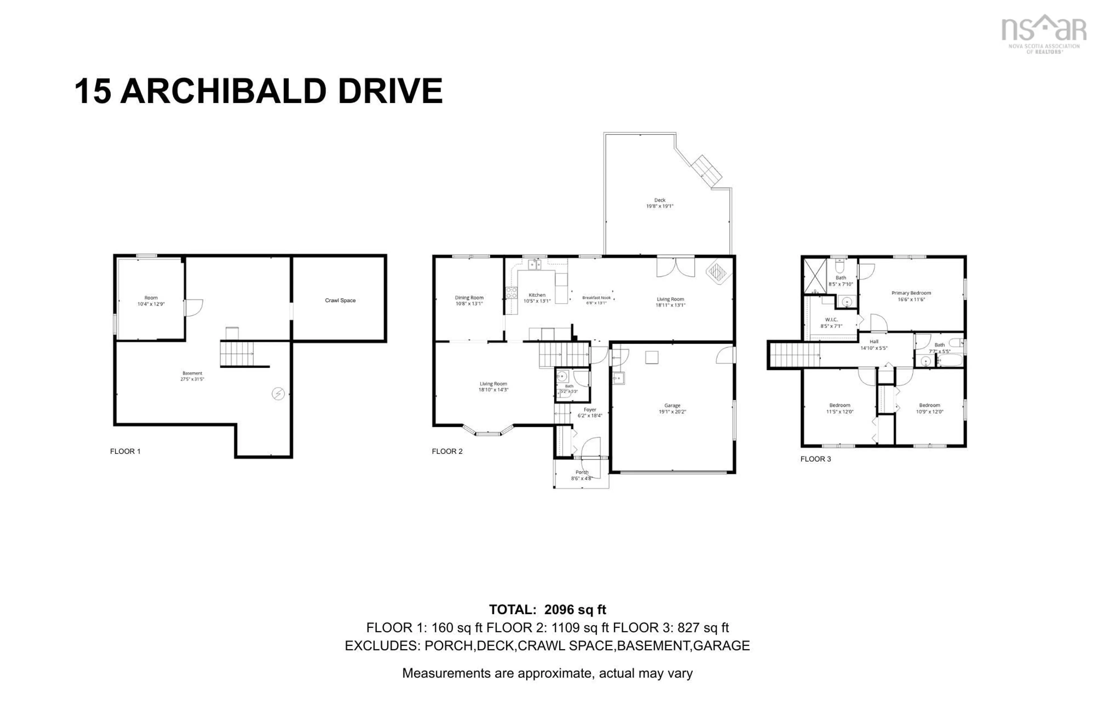Floor plan for 15 Archibald Dr, Fall River Nova Scotia B2T 1E8