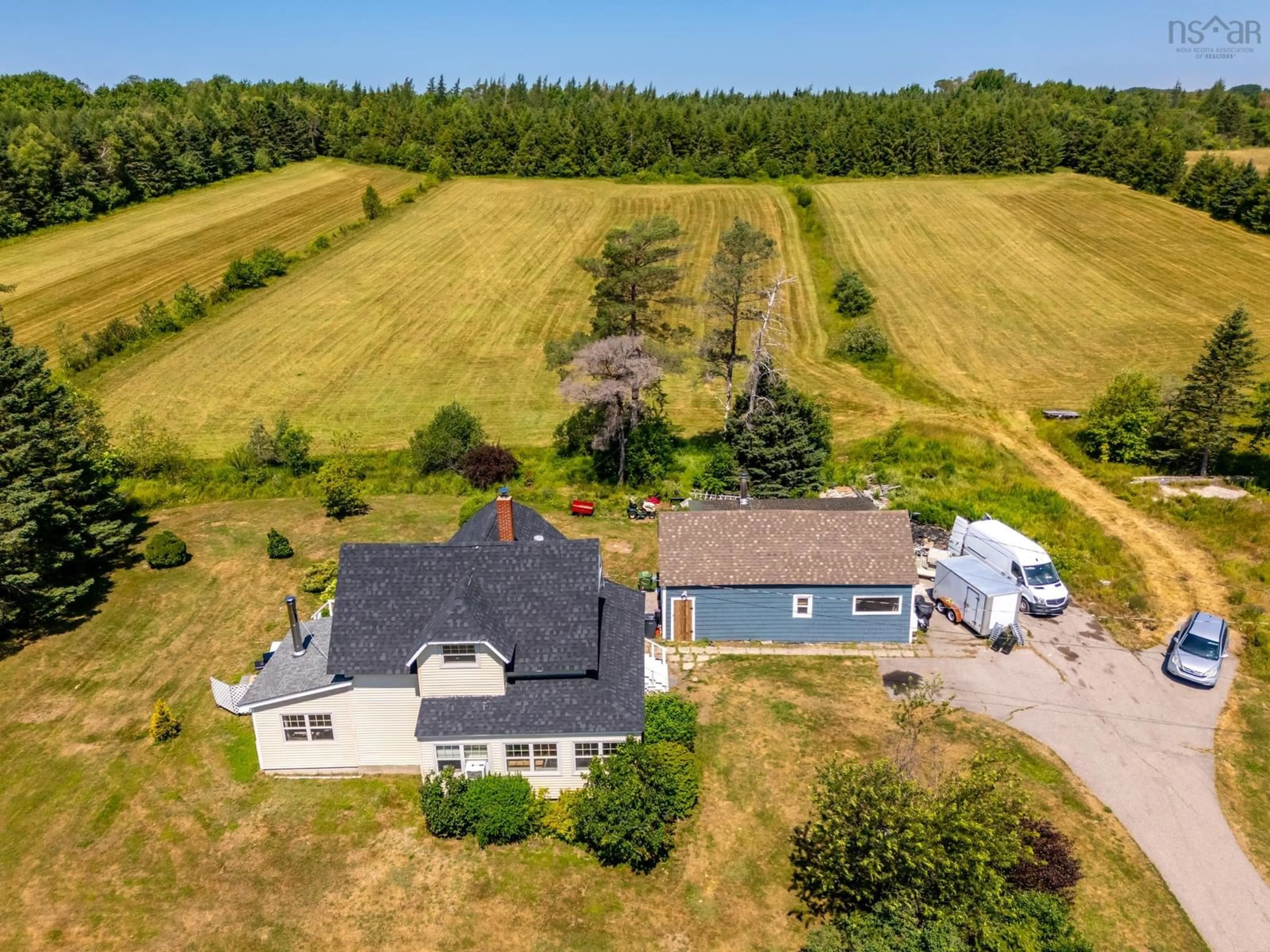 A pic from outside/outdoor area/front of a property/back of a property/a pic from drone, unknown for 3327 Clementsvale Rd, Clementsvale Nova Scotia B0S 1G0