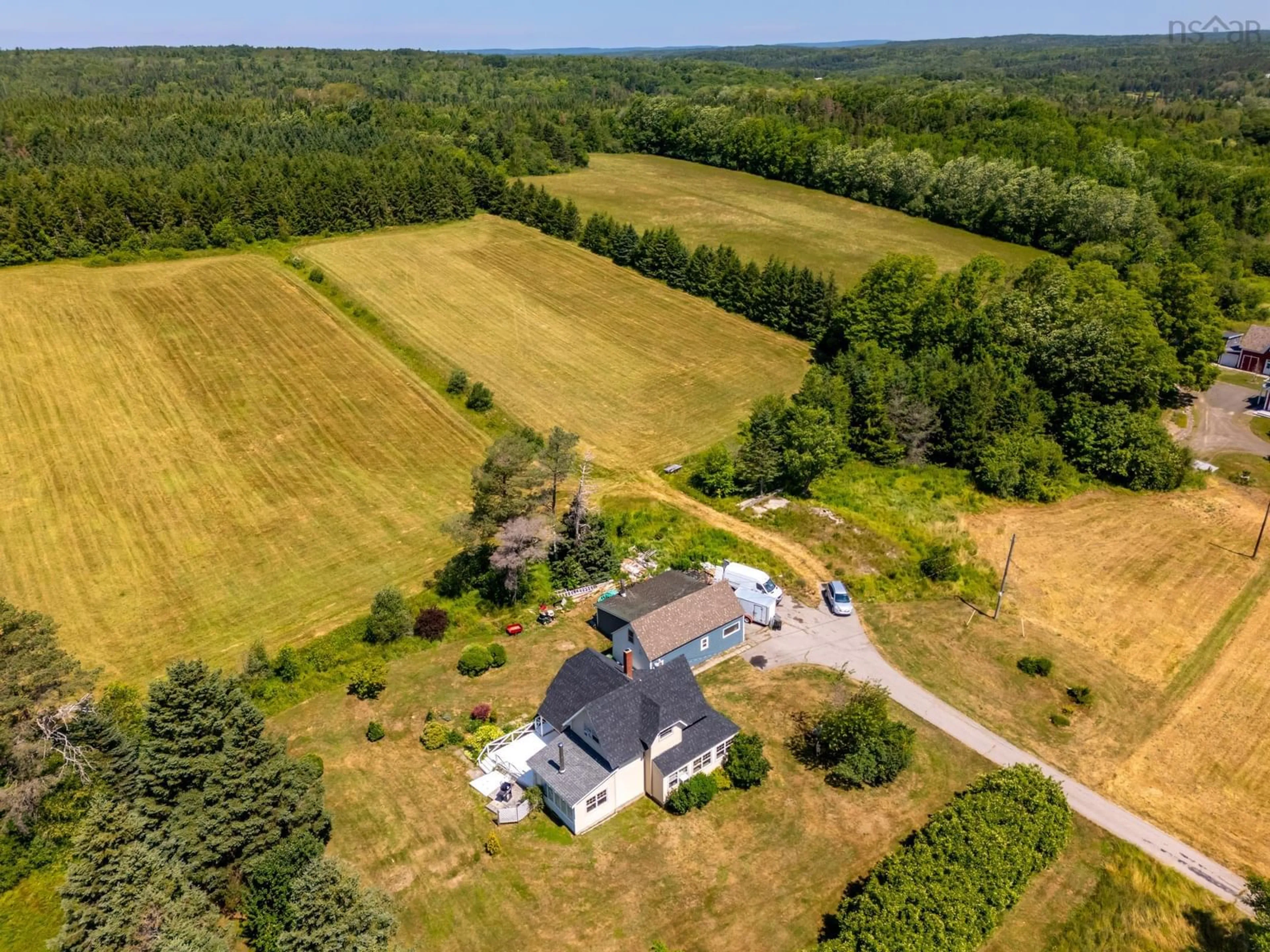 A pic from outside/outdoor area/front of a property/back of a property/a pic from drone, unknown for 3327 Clementsvale Rd, Clementsvale Nova Scotia B0S 1G0