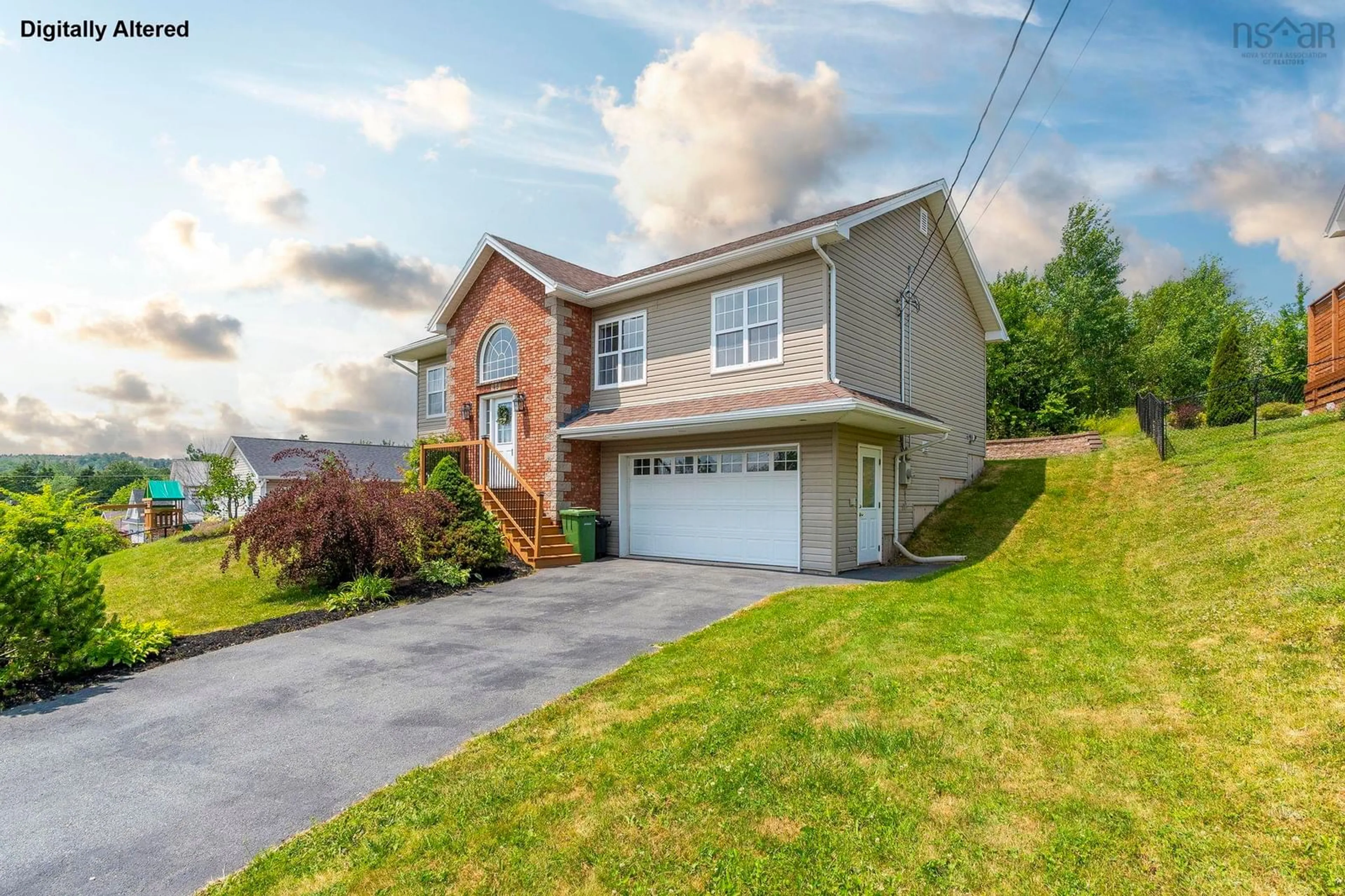 Home with vinyl exterior material, street for 46 Larrigan Dr, Middle Sackville Nova Scotia B4E 2X8