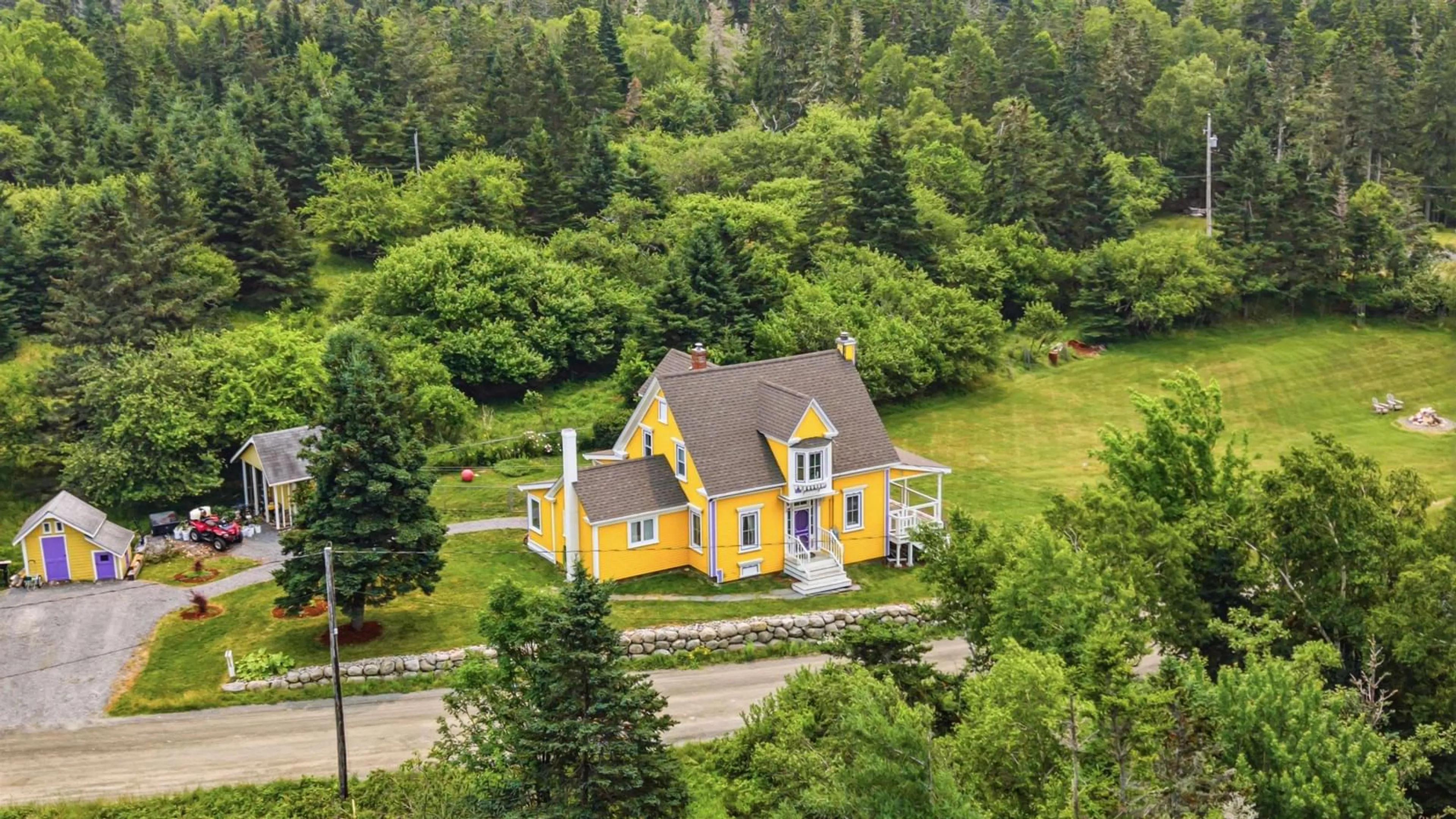 A pic from outside/outdoor area/front of a property/back of a property/a pic from drone, street for 1127 Feltzen South Rd, Feltzen South Nova Scotia B0J 2X0