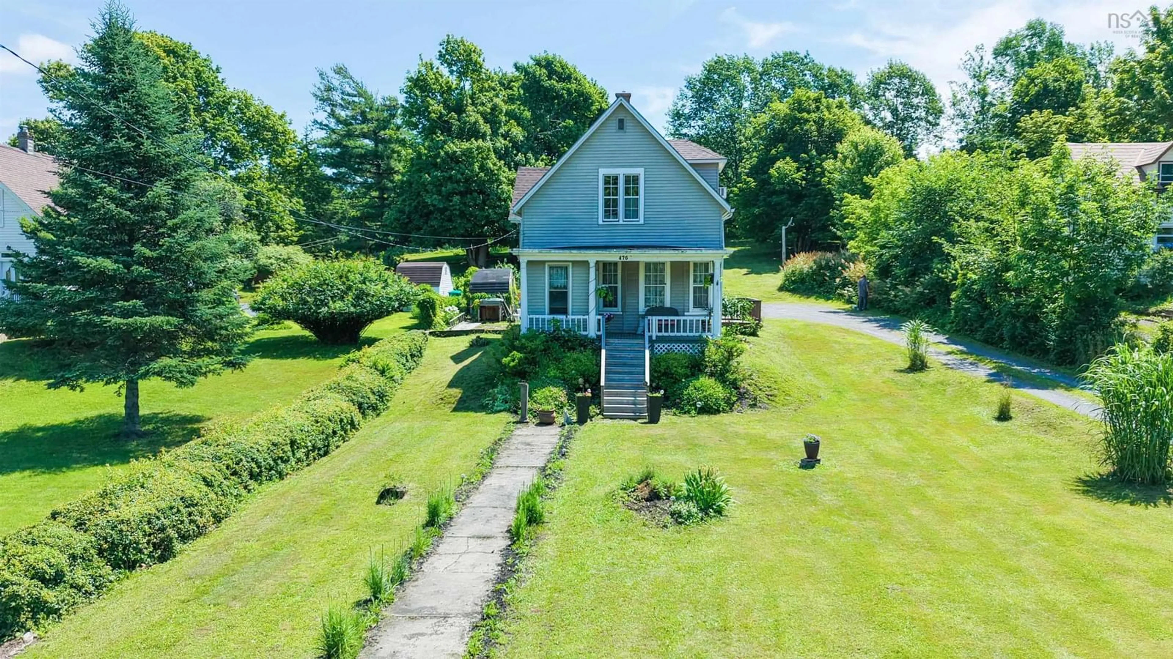 A pic from outside/outdoor area/front of a property/back of a property/a pic from drone, street for 476 Trenton Rd, New Glasgow Nova Scotia B2H 2L7