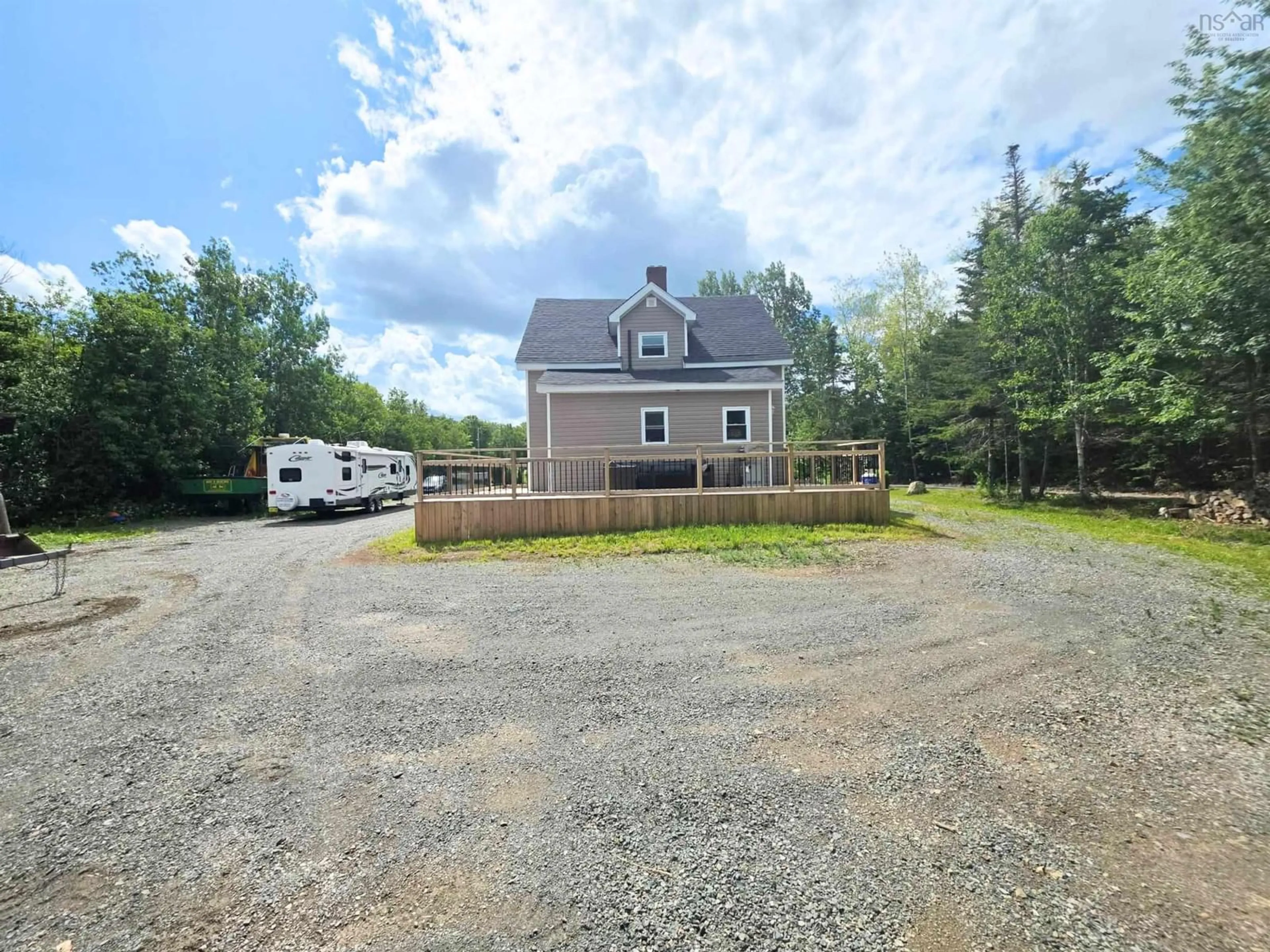 A pic from outside/outdoor area/front of a property/back of a property/a pic from drone, street for 1651 Trout Brook Rd, Albert Bridge Nova Scotia B1K 2L2