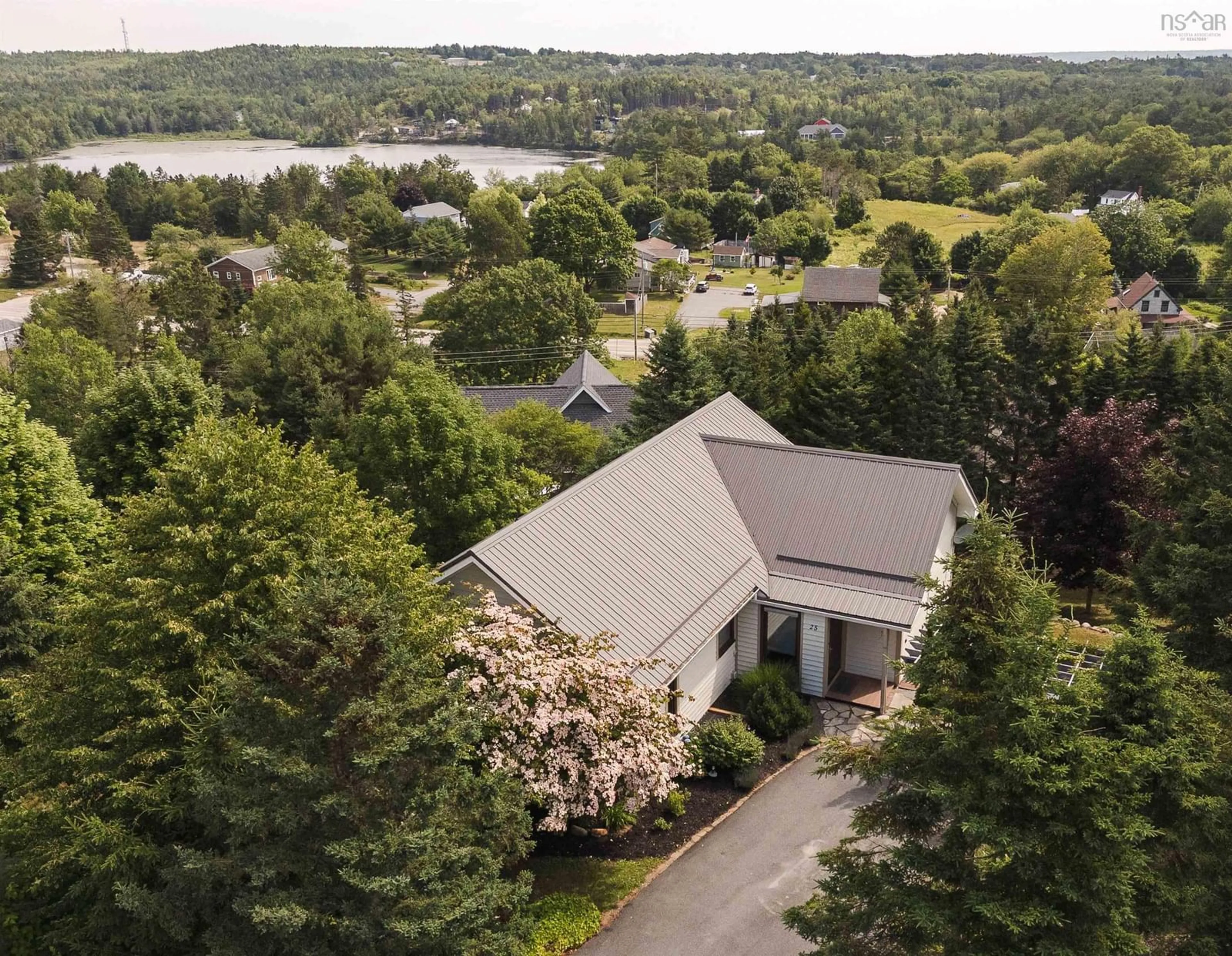 A pic from outside/outdoor area/front of a property/back of a property/a pic from drone, water/lake/river/ocean view for 25 Eastwind Dr, Chester Nova Scotia B0J 1J0