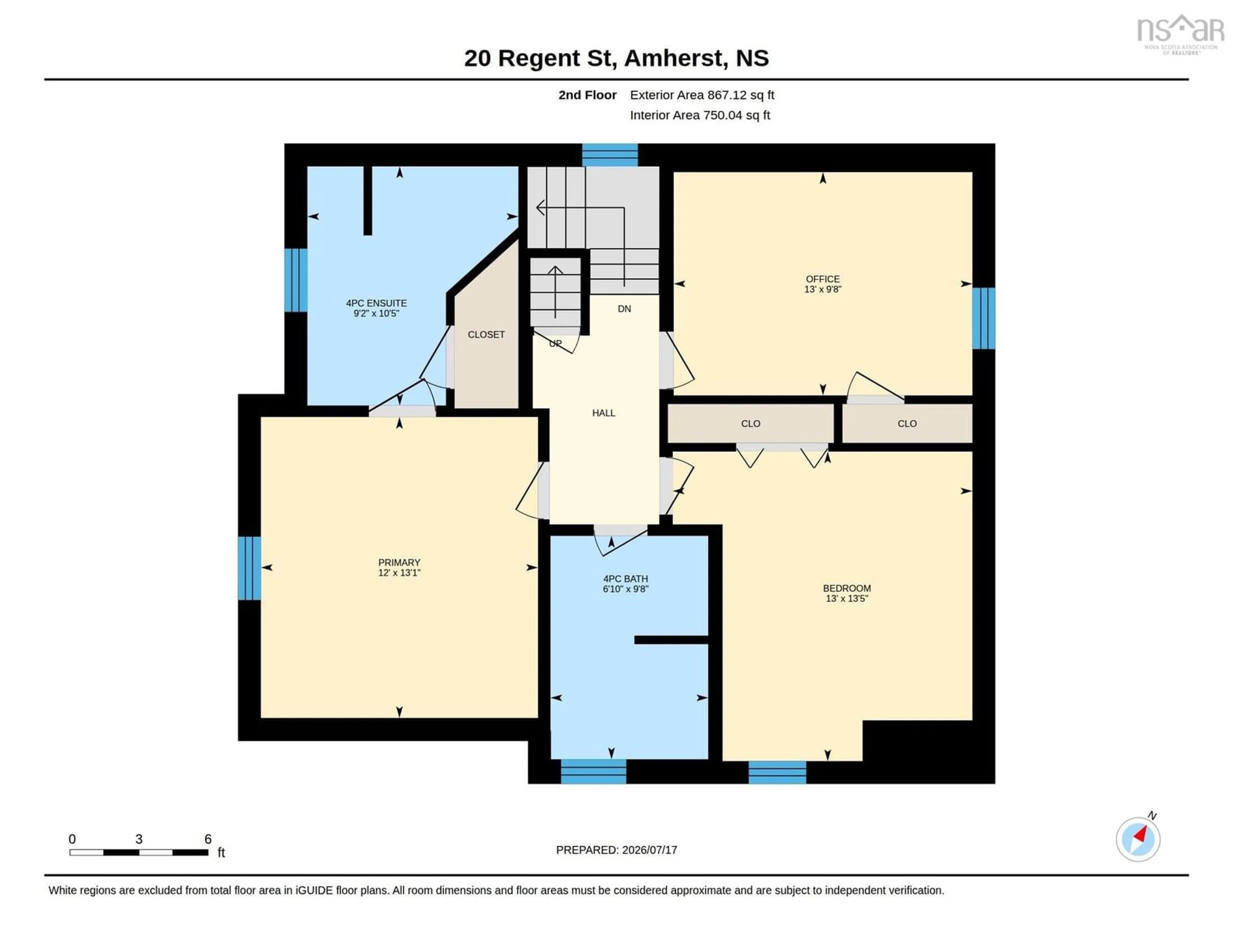 Floor plan for 20 Regent St, Amherst Nova Scotia B4H 2S7