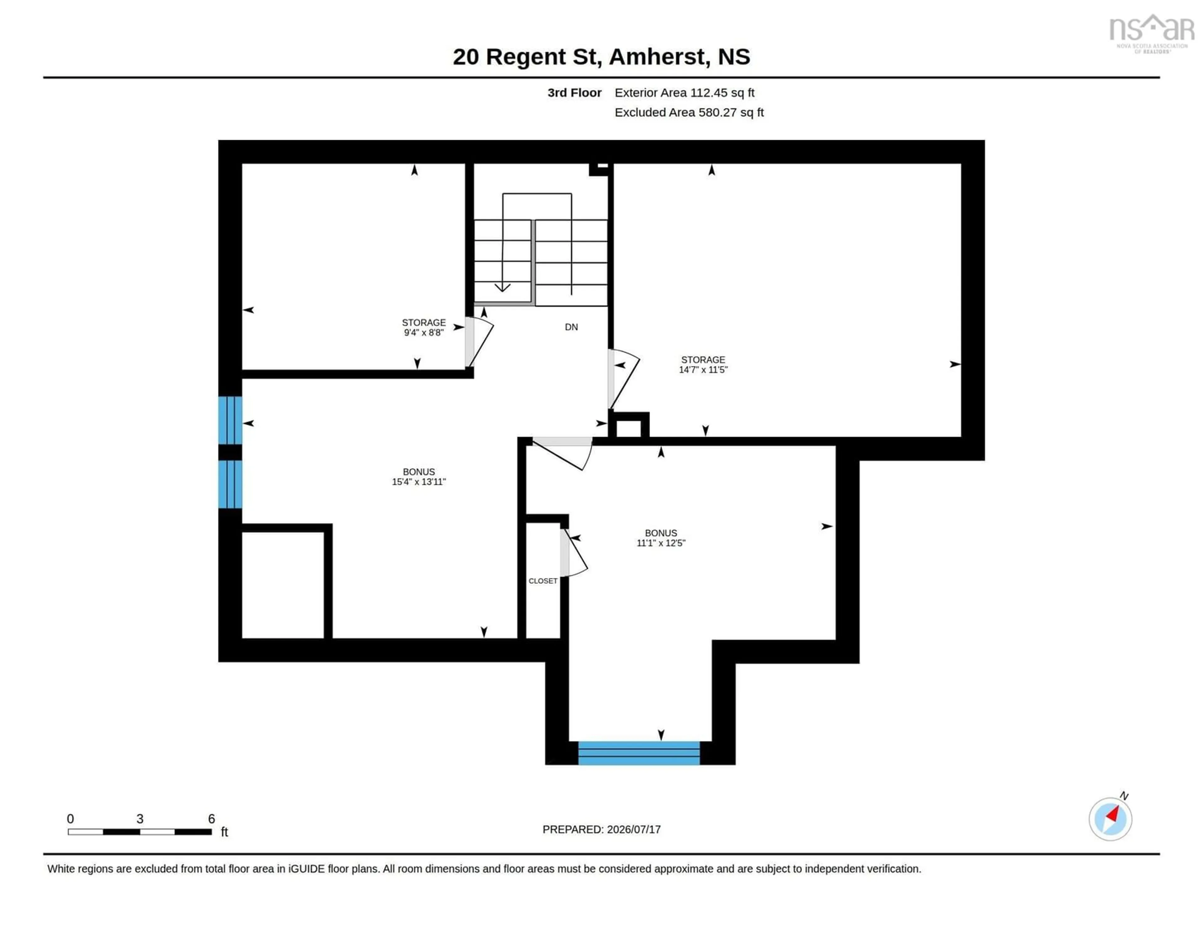 Floor plan for 20 Regent St, Amherst Nova Scotia B4H 2S7