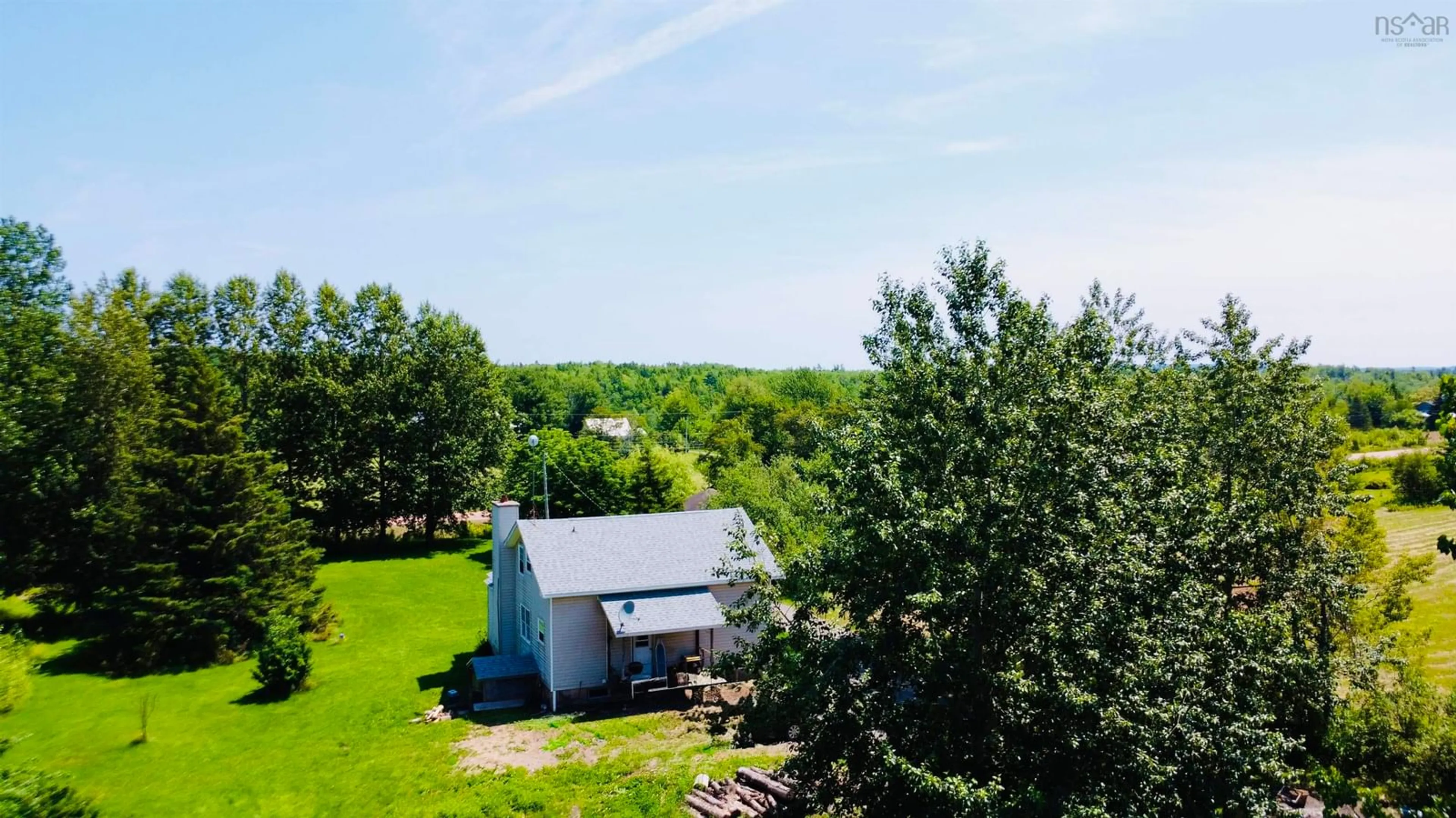 A pic from outside/outdoor area/front of a property/back of a property/a pic from drone, water/lake/river/ocean view for 1591 West Branch Road, Welsford Nova Scotia B0K 1N0