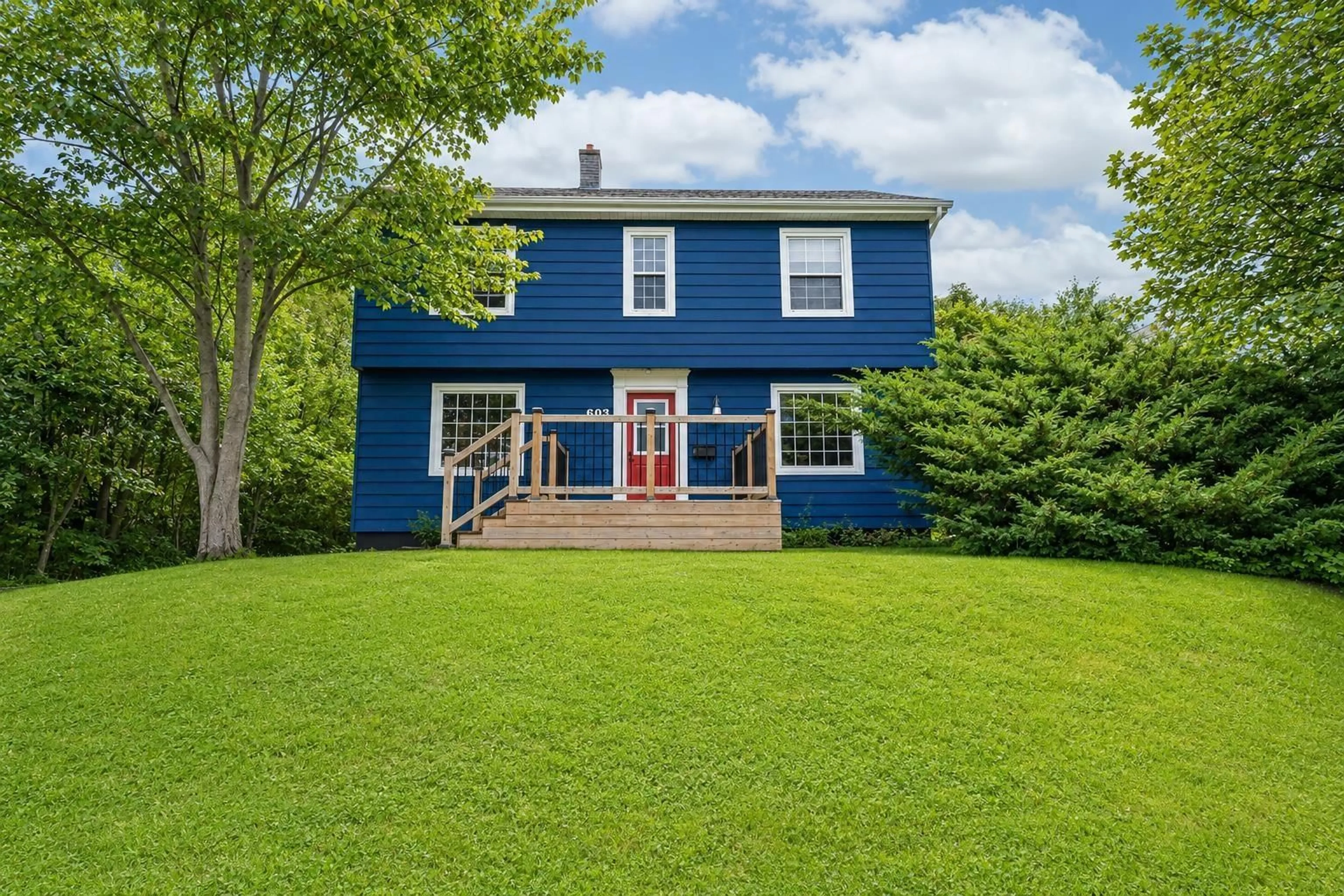 Home with vinyl exterior material, street for 693 Kings Rd, Sydney River Nova Scotia B1S 1C1