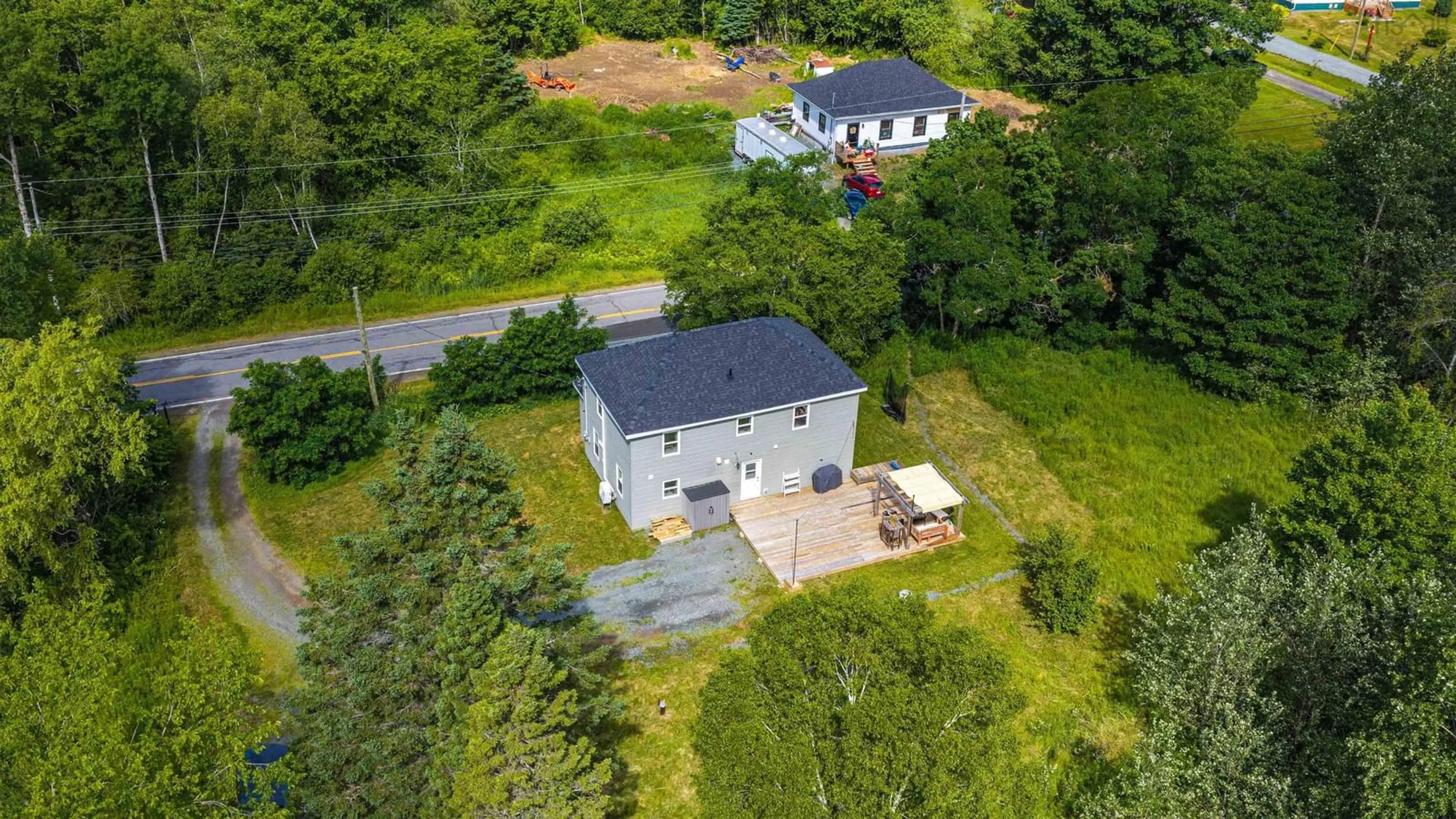 A pic from outside/outdoor area/front of a property/back of a property/a pic from drone, building for 4320 Highway 357, Meaghers Grant Nova Scotia B0N 1V0