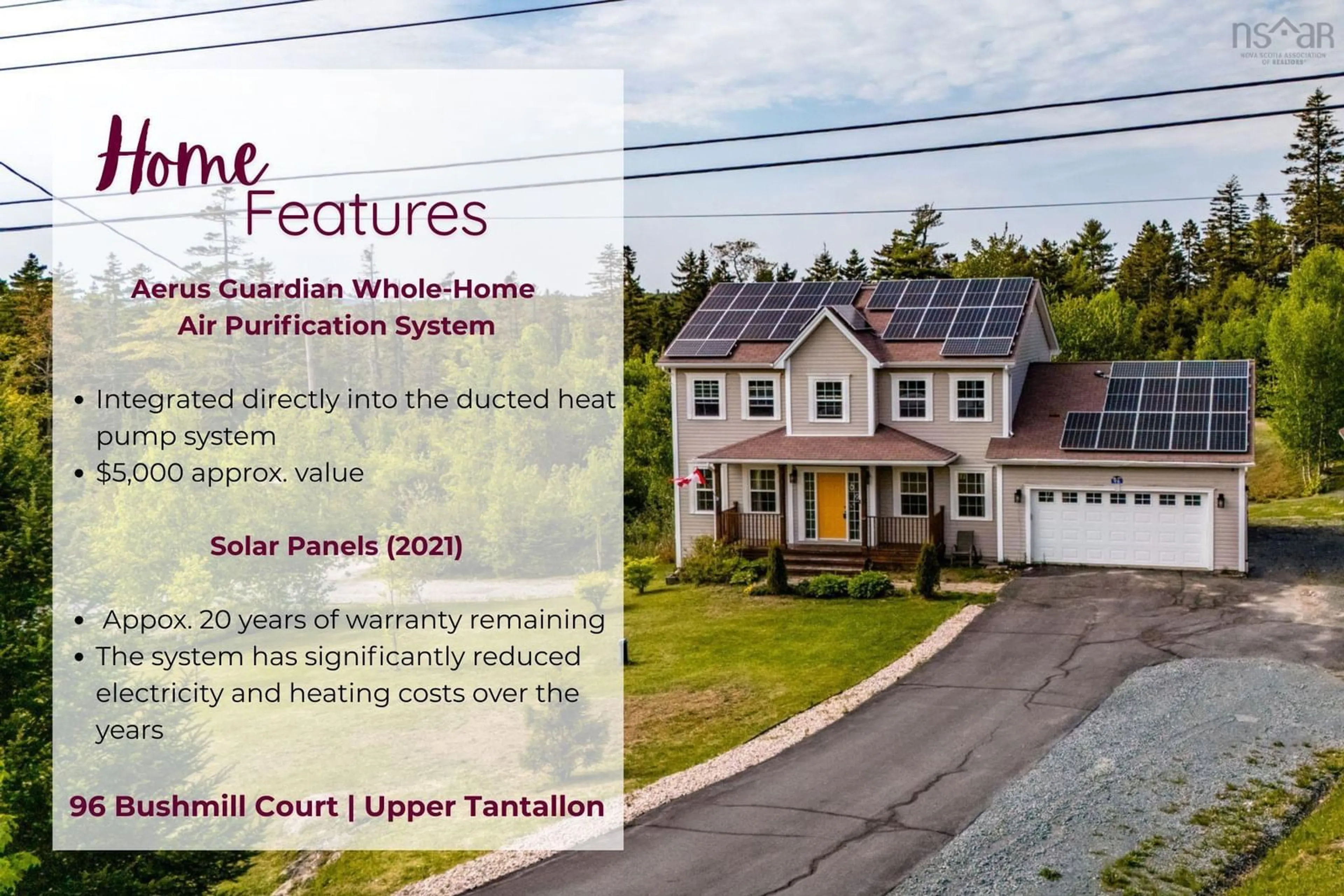 Home with vinyl exterior material, street for 96 Bushmill Crt, Upper Tantallon Nova Scotia B3Z 0H1
