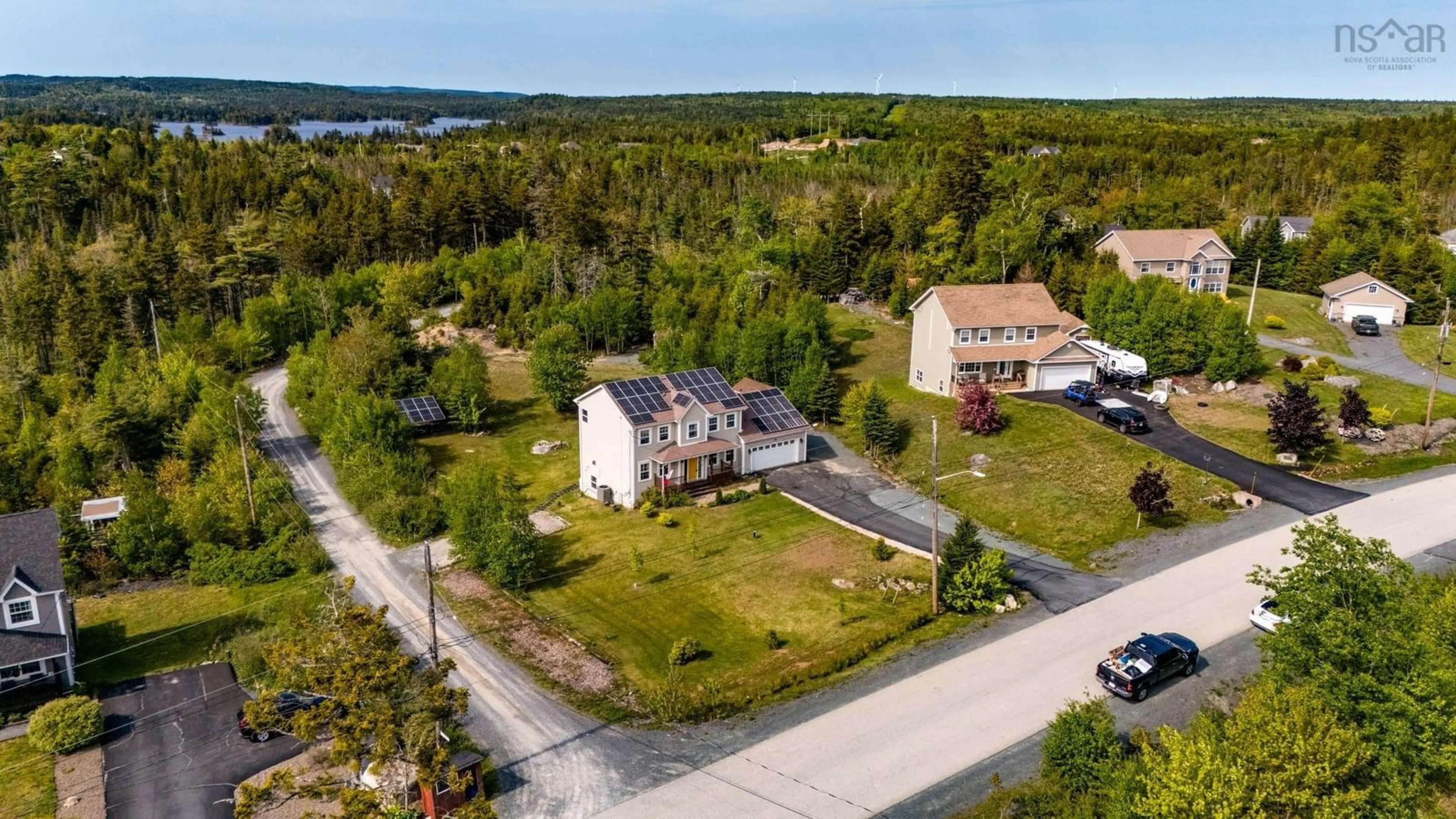 A pic from outside/outdoor area/front of a property/back of a property/a pic from drone, water/lake/river/ocean view for 96 Bushmill Crt, Upper Tantallon Nova Scotia B3Z 0H1
