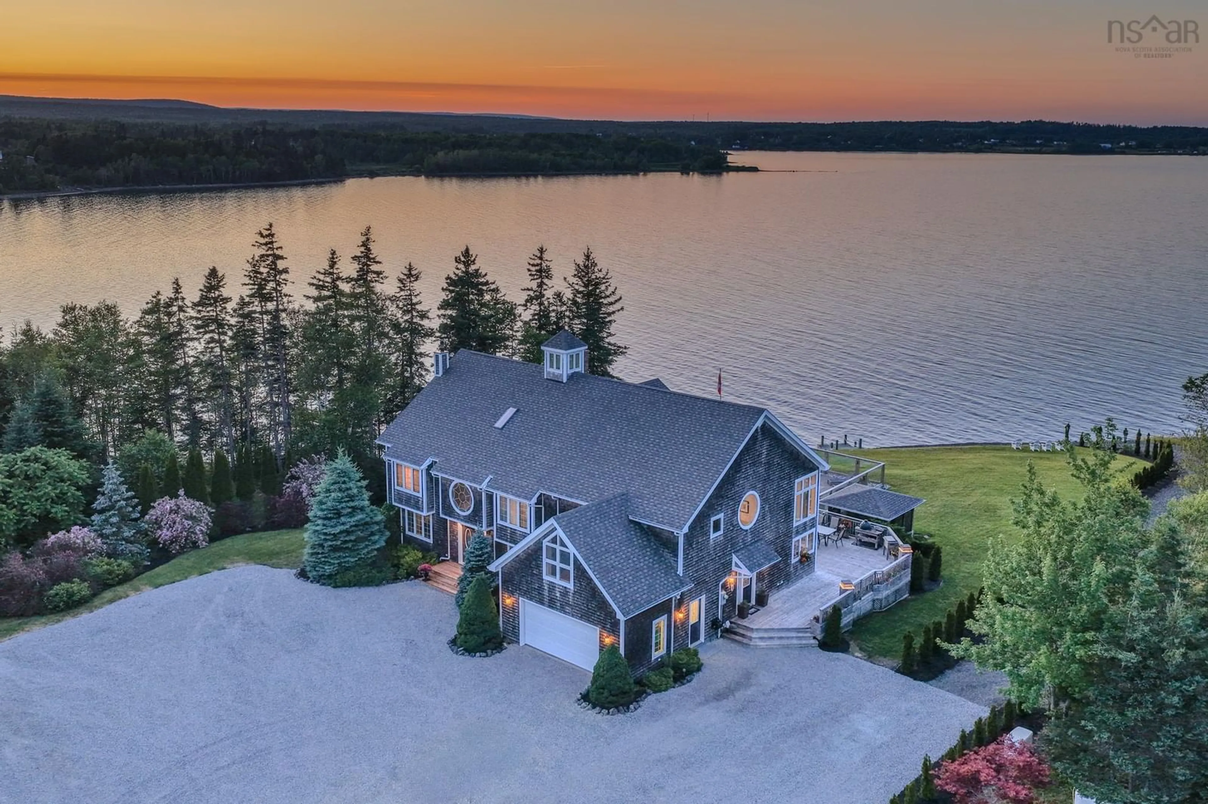 A pic from outside/outdoor area/front of a property/back of a property/a pic from drone, water/lake/river/ocean view for 3190 Point Edward Hwy, Balls Creek Nova Scotia B2A 4P5