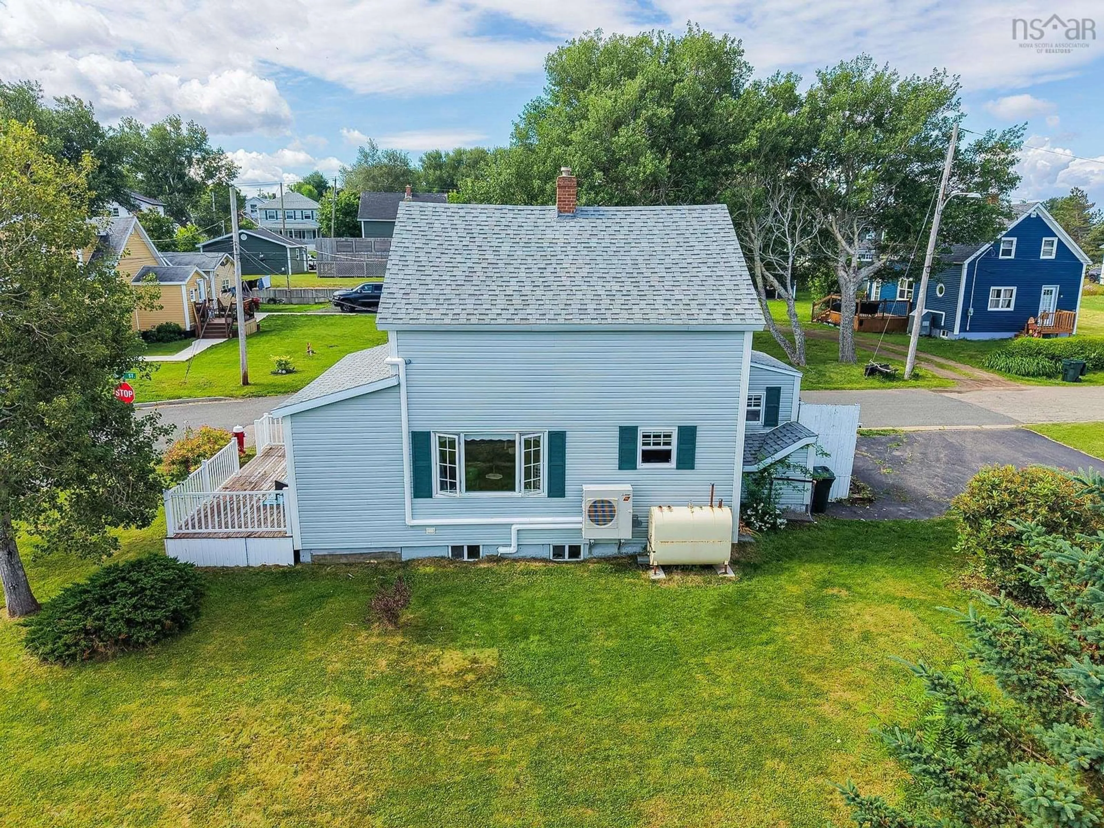 A pic from outside/outdoor area/front of a property/back of a property/a pic from drone, street for 323 Patrick St, New Waterford Nova Scotia B1H 3M8