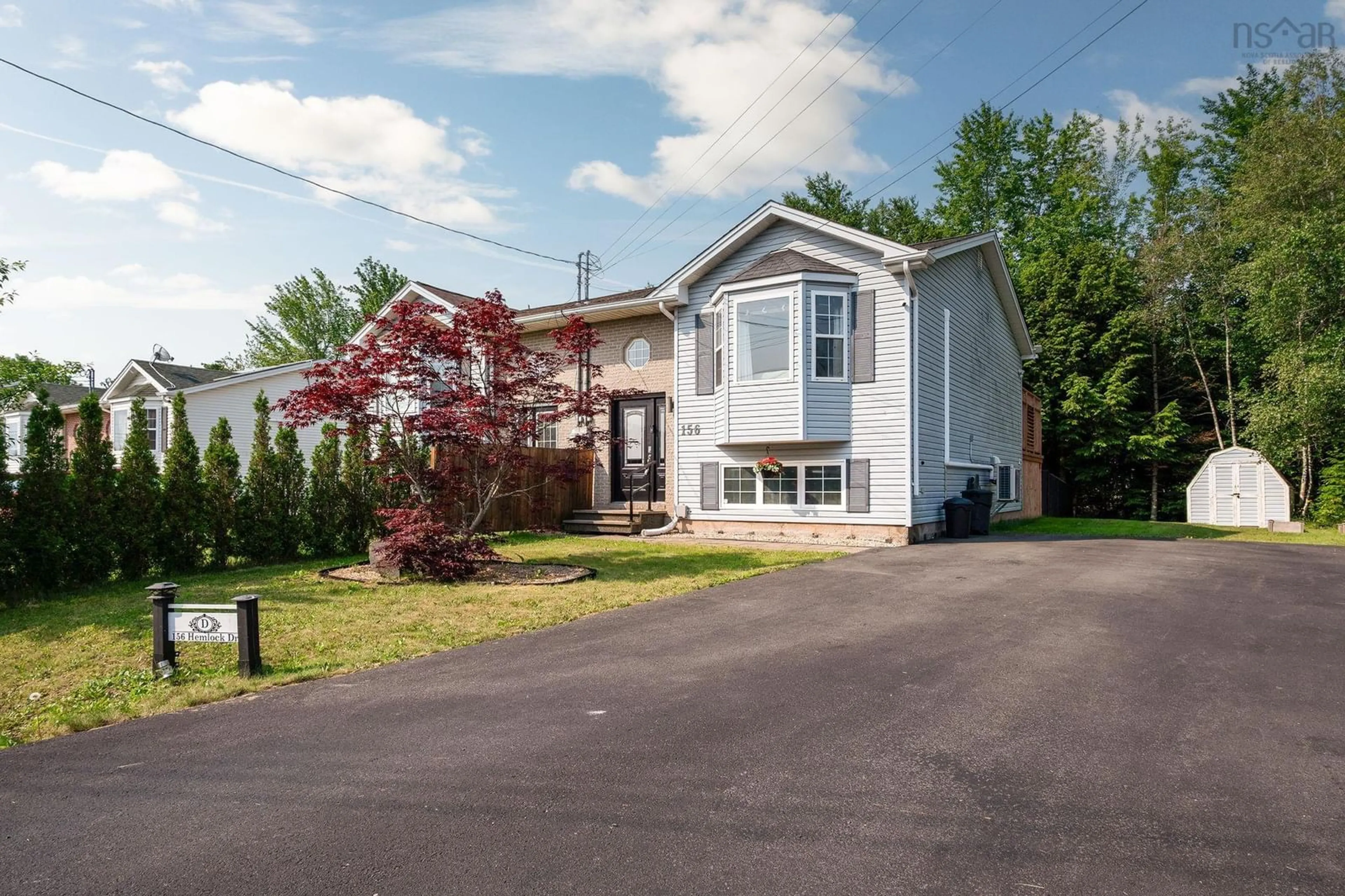 Home with vinyl exterior material, street for 156 Hemlock Dr, Elmsdale Nova Scotia B2S 1C2