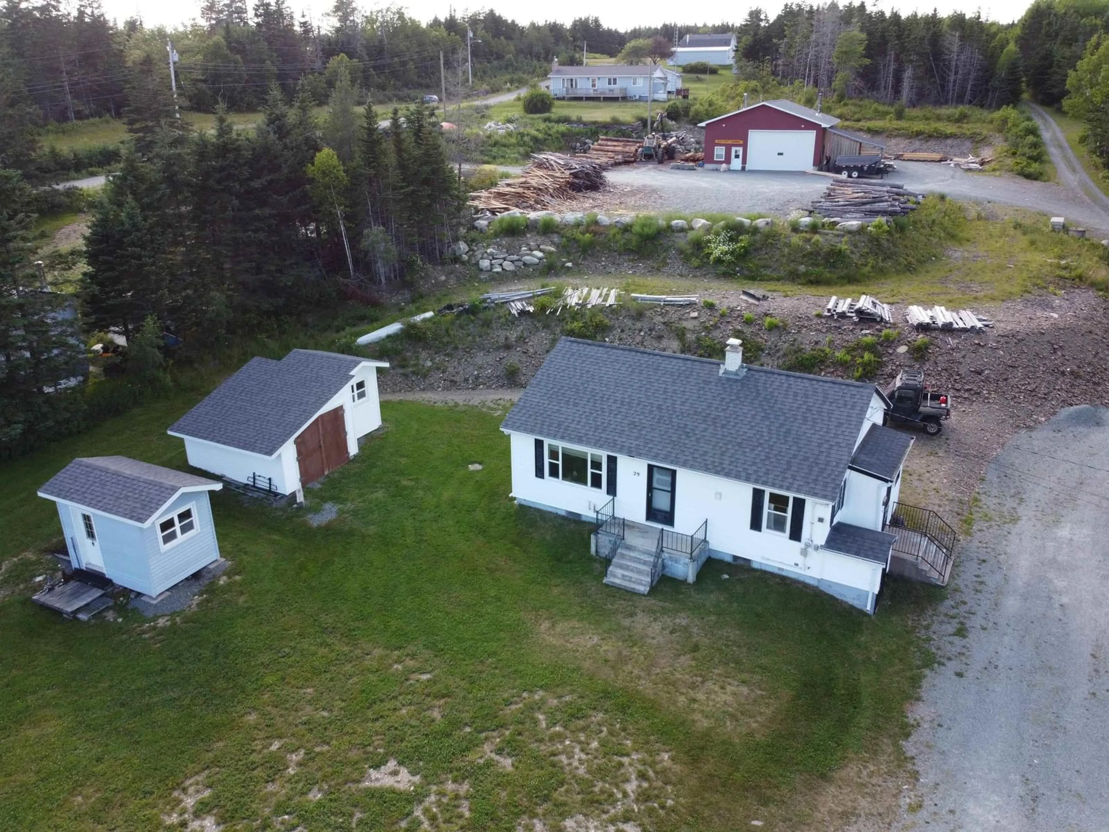 A pic from outside/outdoor area/front of a property/back of a property/a pic from drone, building for 29 Chittick Crest, Sheet Harbour Nova Scotia B0J 3B0