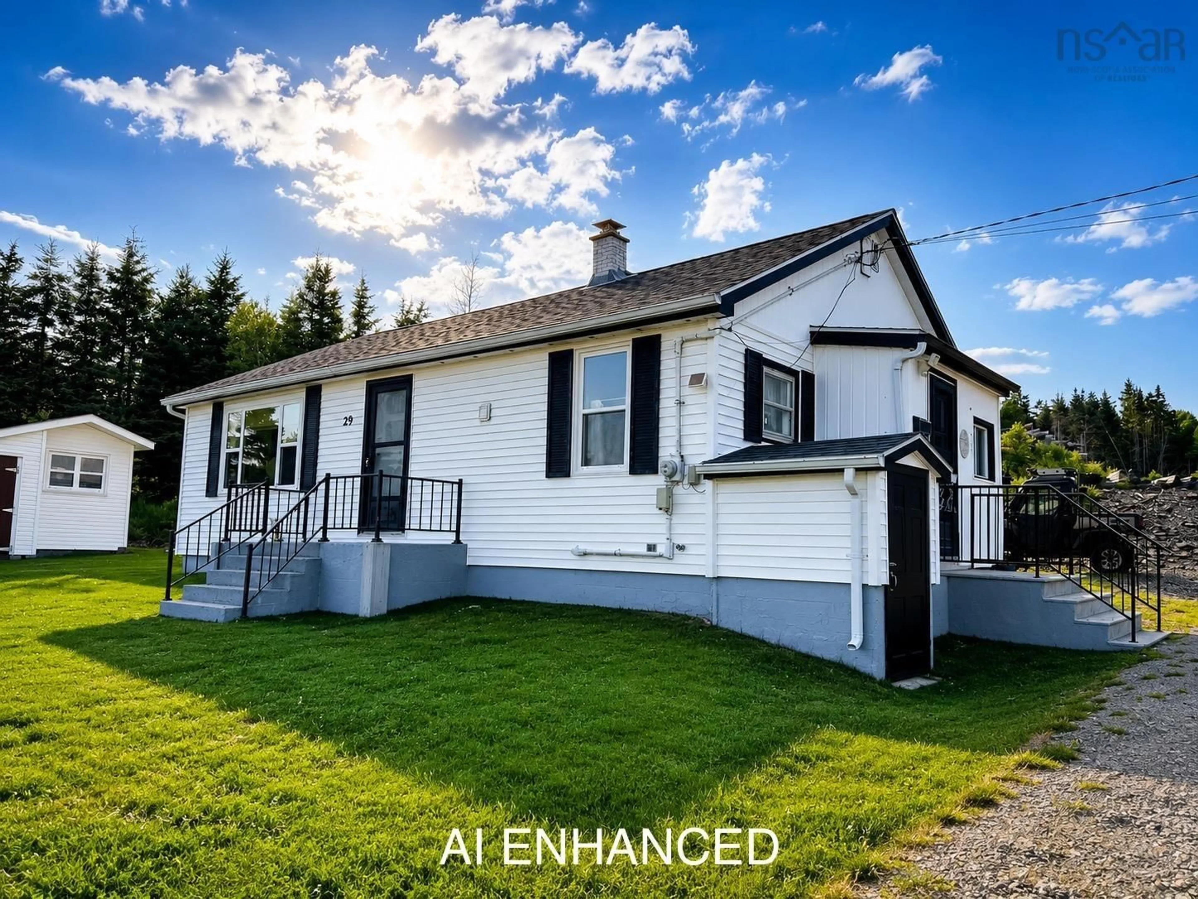 Home with vinyl exterior material, street for 29 Chittick Crest, Sheet Harbour Nova Scotia B0J 3B0
