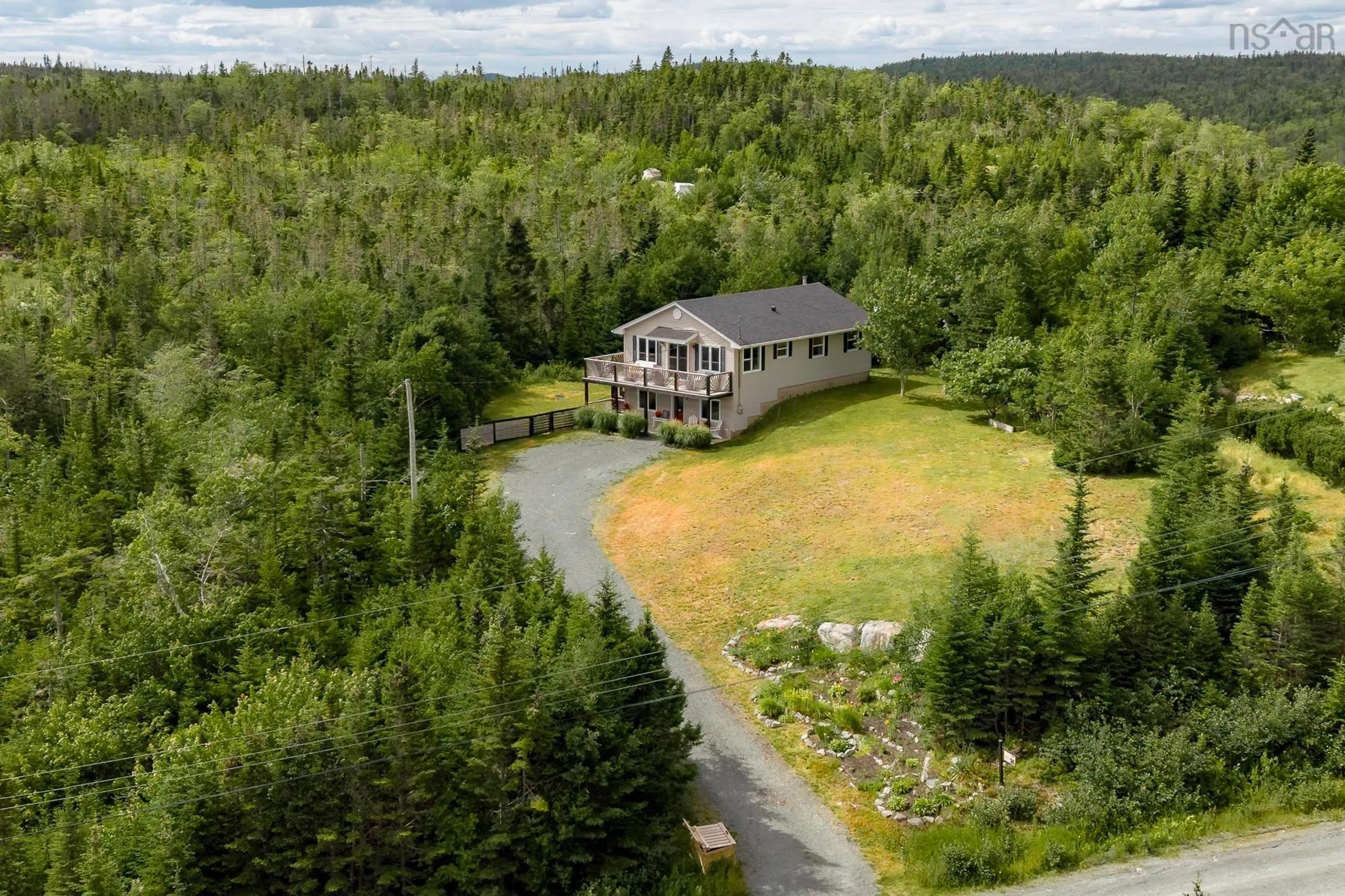 A pic from outside/outdoor area/front of a property/back of a property/a pic from drone, water/lake/river/ocean view for 26 Split Rock Dr, Head Of Jeddore Nova Scotia B0J 2L0