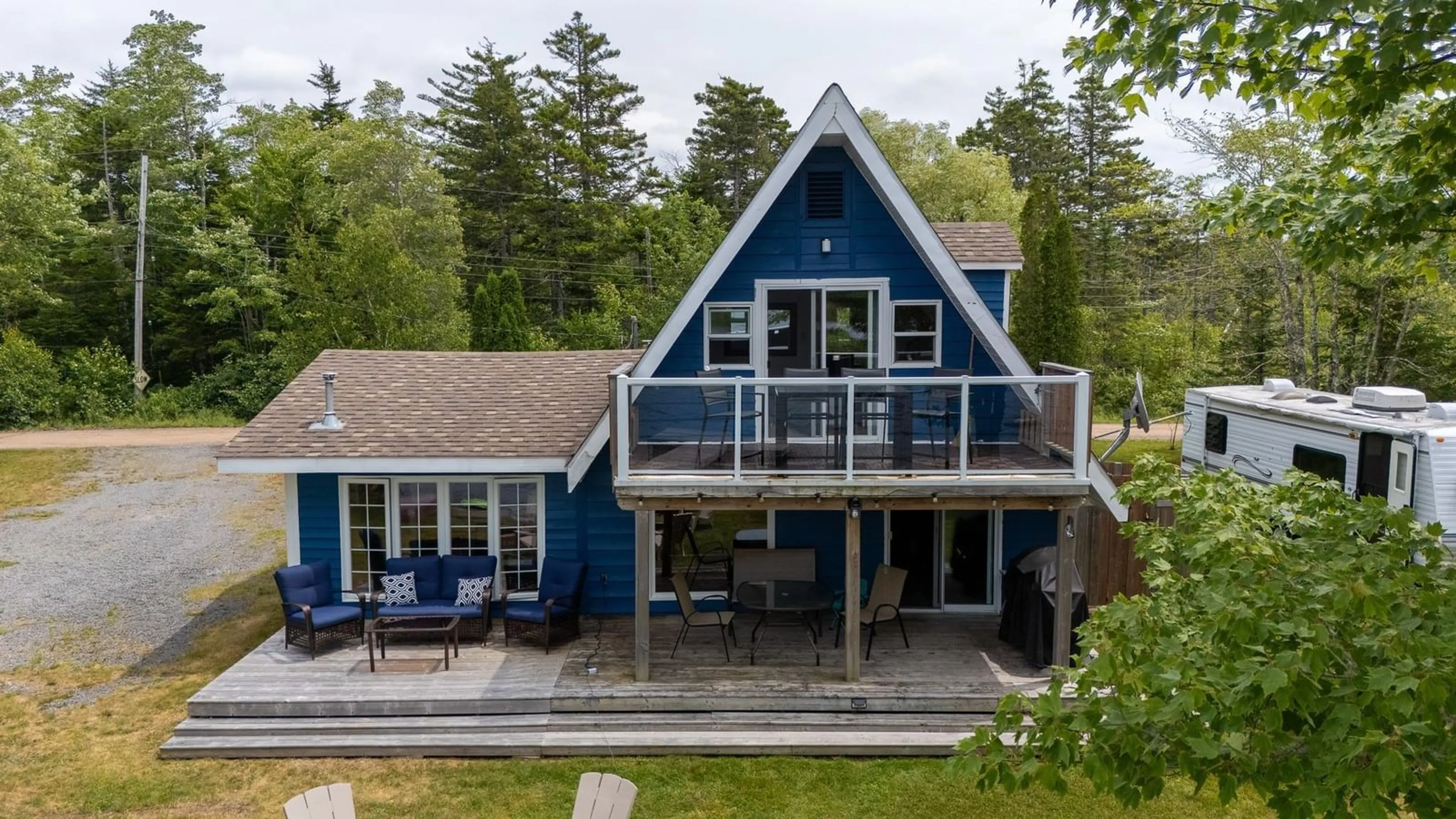 A pic from outside/outdoor area/front of a property/back of a property/a pic from drone, water/lake/river/ocean view for 266 Hunts Lake Rd, Aldersville Nova Scotia B0T 1L0