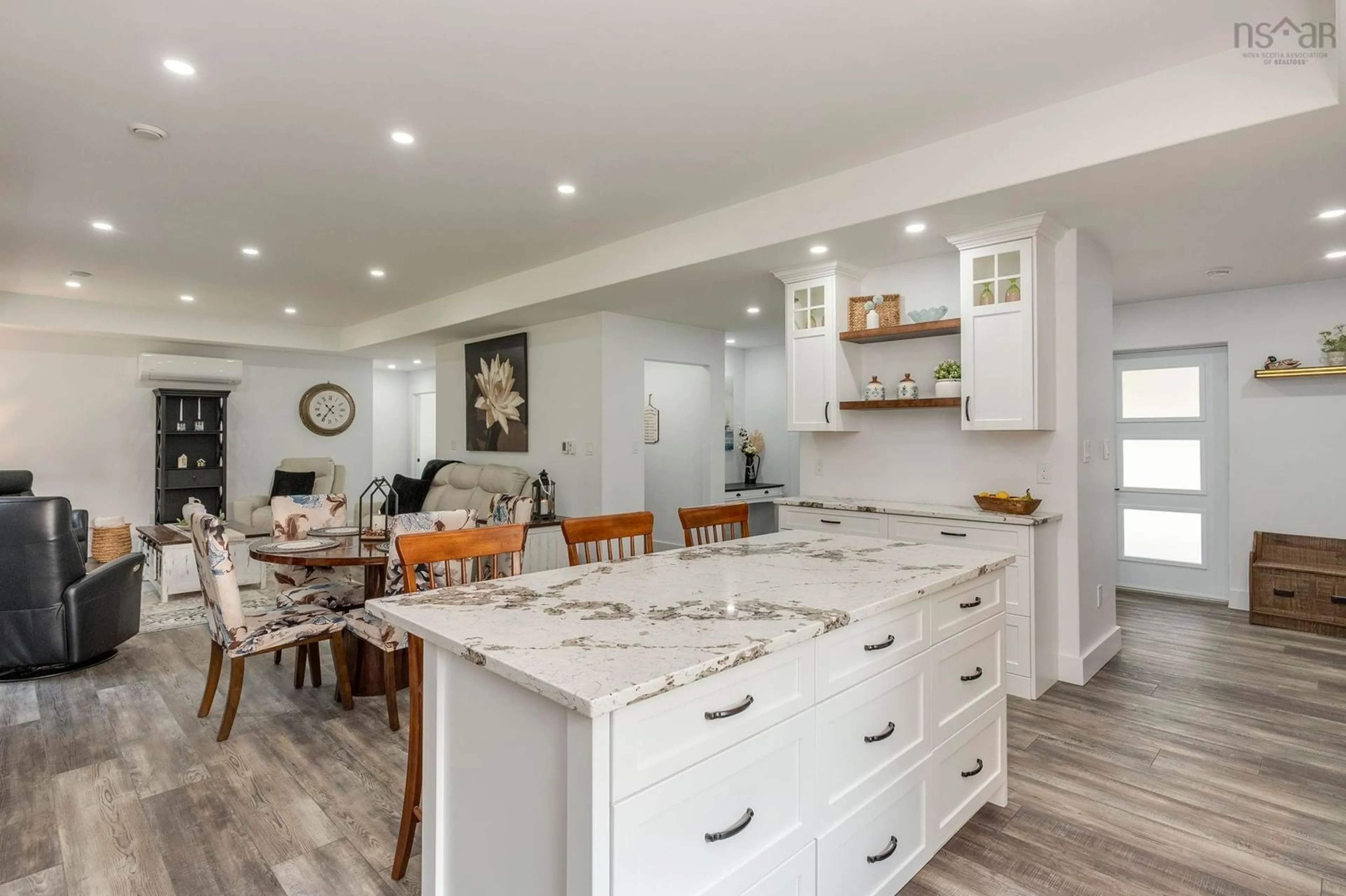 Open concept kitchen, ceramic/tile floor for 6718 Highway 1, Coldbrook Nova Scotia B4R 1B7