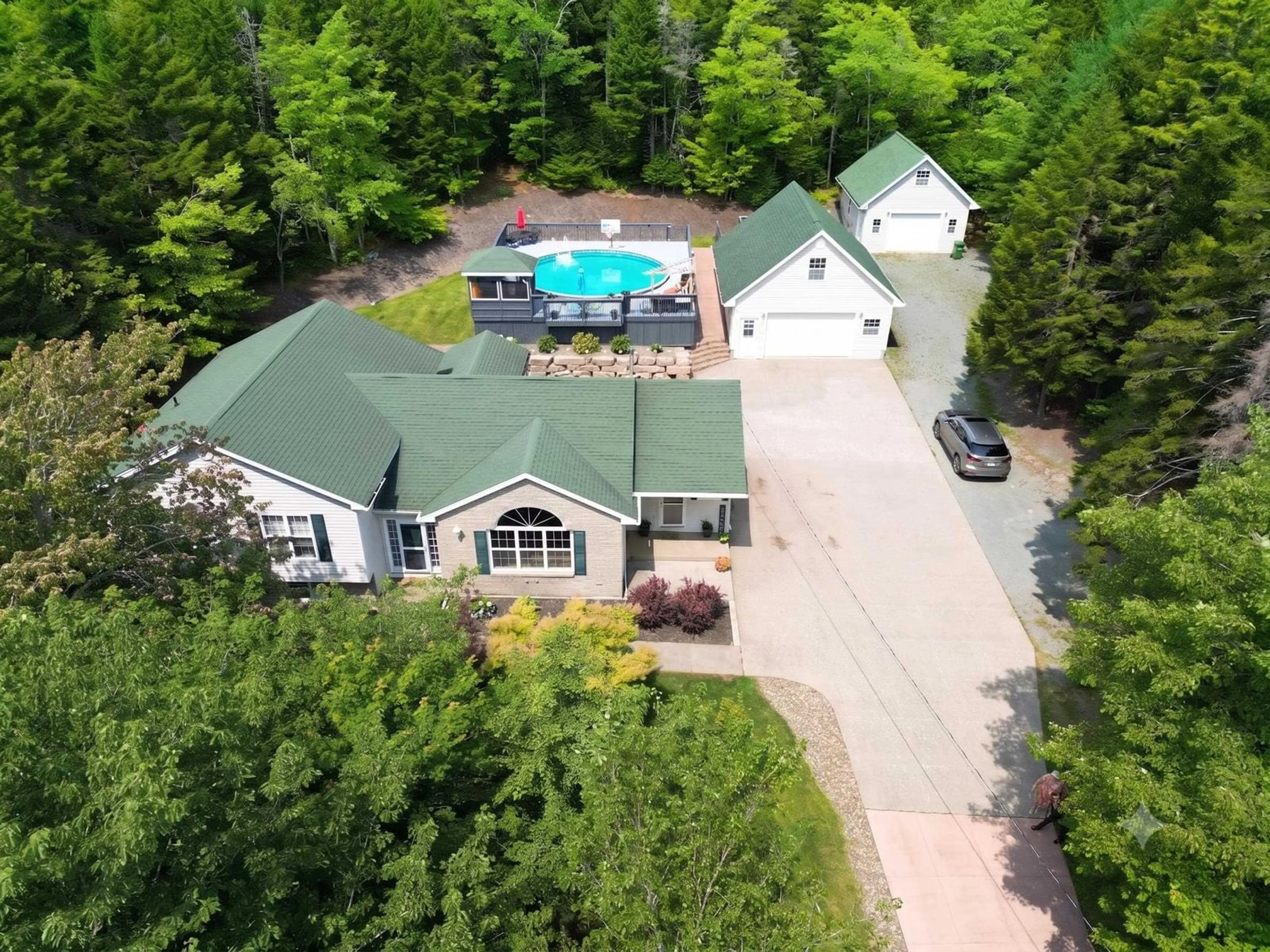 A pic from outside/outdoor area/front of a property/back of a property/a pic from drone, unknown for 52 Wilson Lake Dr, Middle Sackville Nova Scotia B4E 3G3