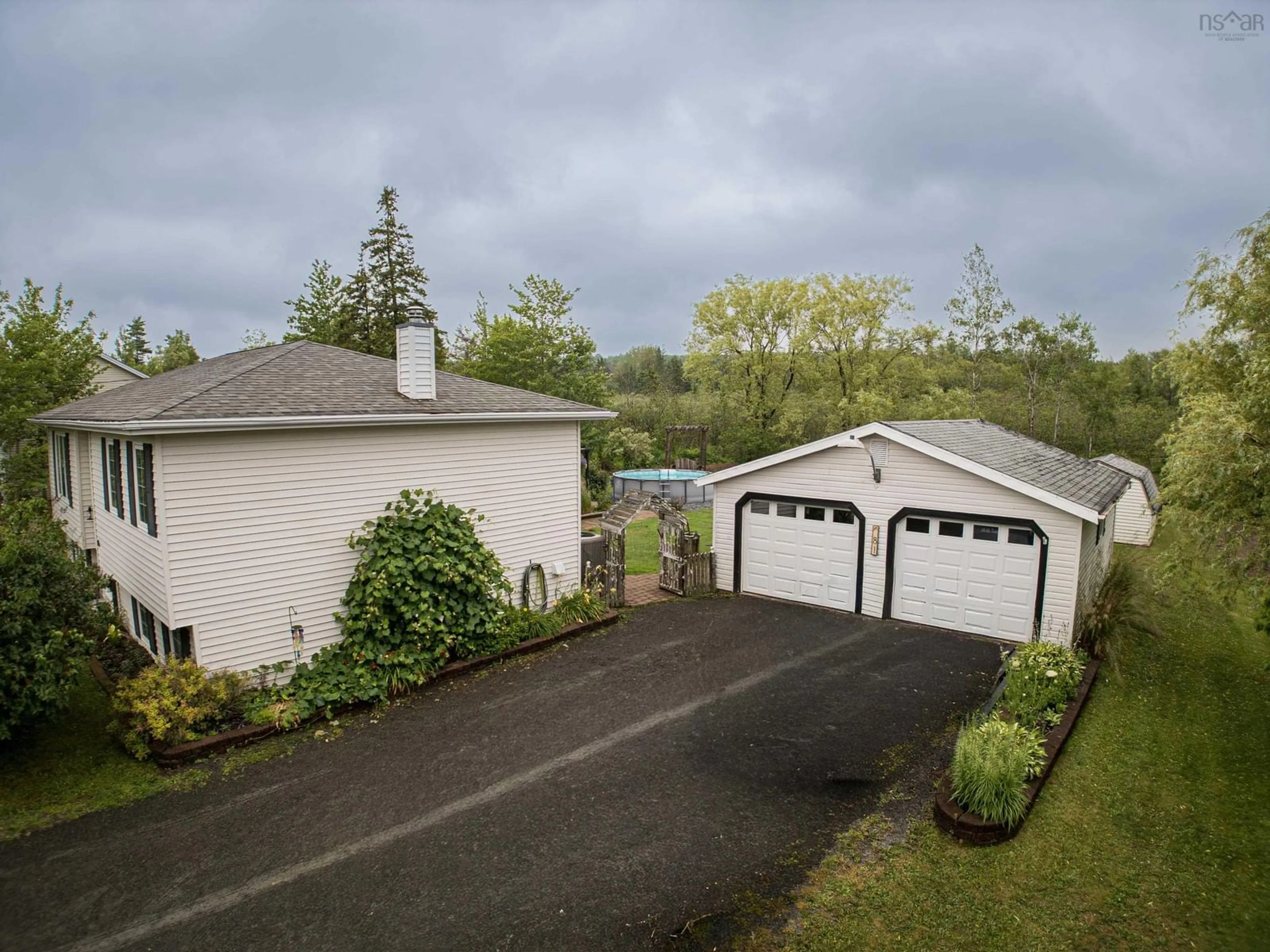 A pic from outside/outdoor area/front of a property/back of a property/a pic from drone, water/lake/river/ocean view for 81 Bonavista Ave, Hilden Nova Scotia B0N 1C0
