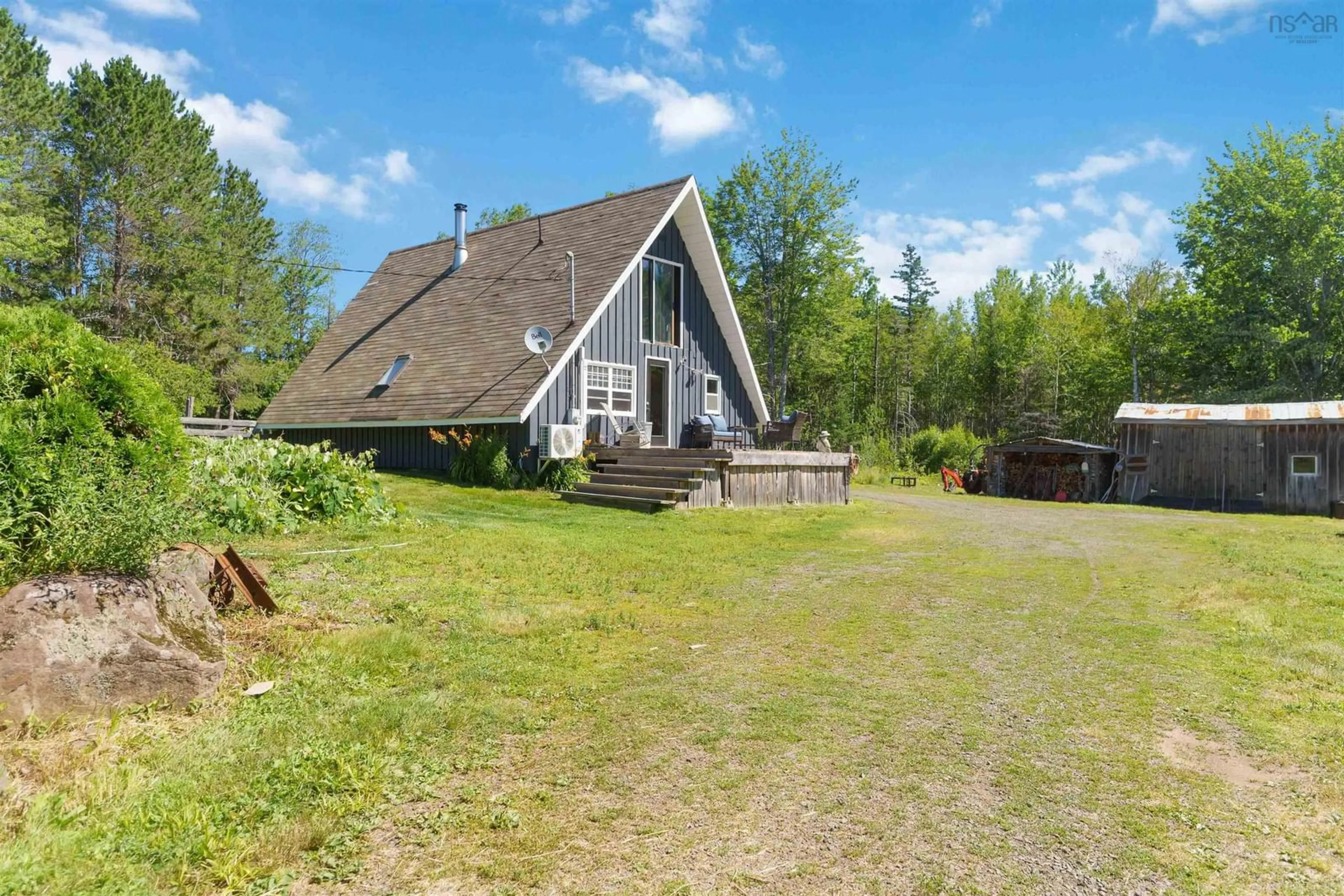 A pic from outside/outdoor area/front of a property/back of a property/a pic from drone, street for 552 Beaconsfield Rd, Beaconsfield Nova Scotia B0S 1C0