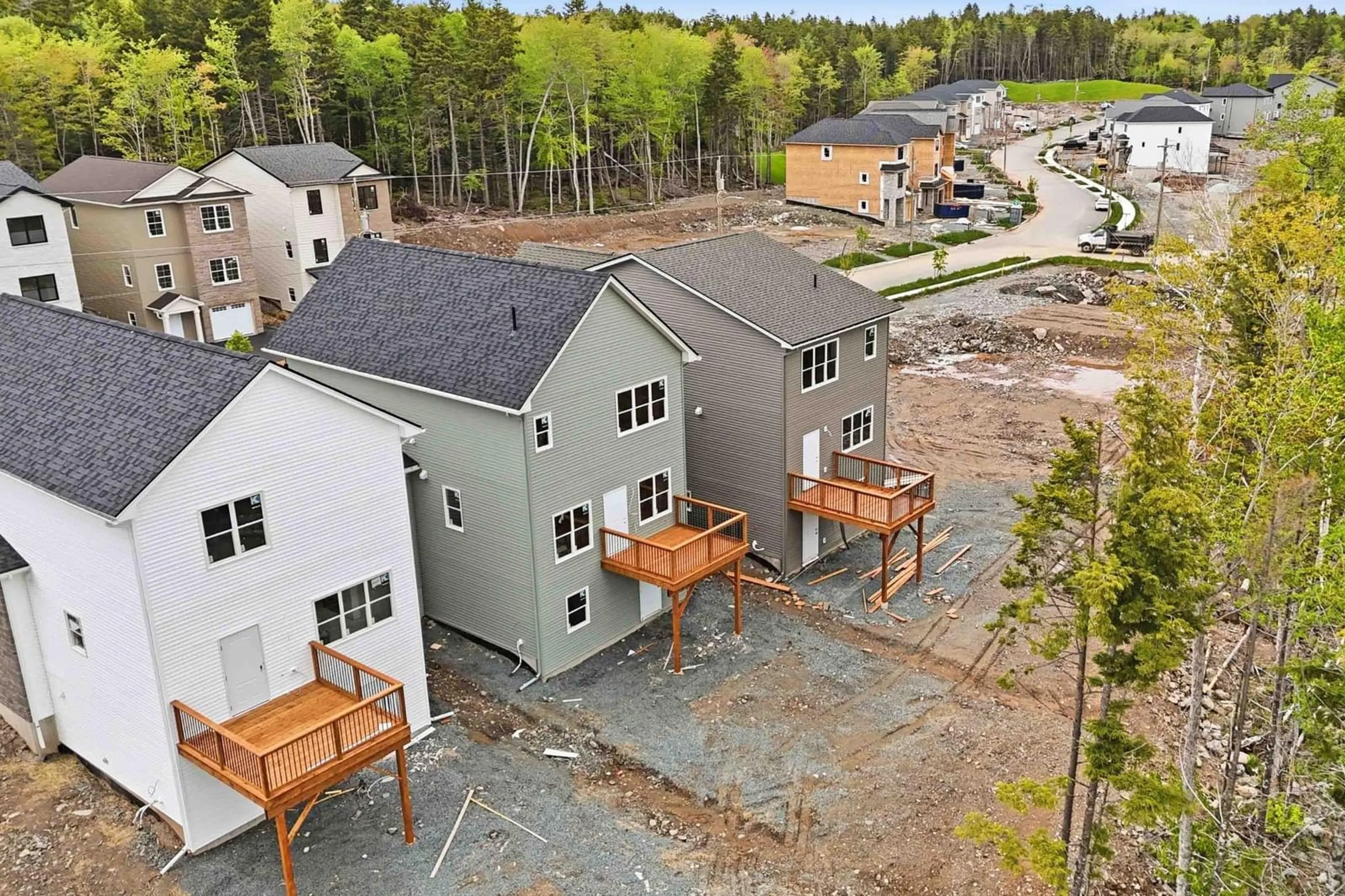A pic from outside/outdoor area/front of a property/back of a property/a pic from drone, unknown for 11 Garvey Crt #GAR-49, Bedford Nova Scotia B4B 2V7