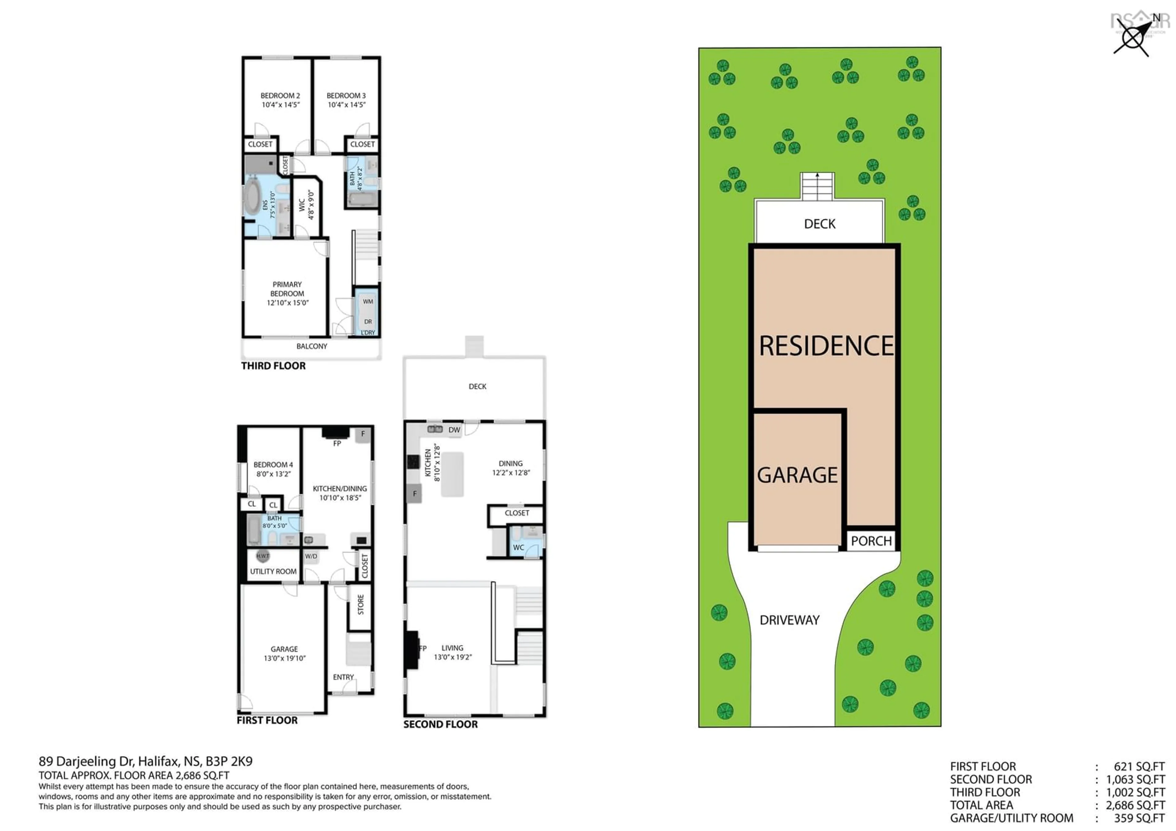 Floor plan for 89 Darjeeling Dr, Halifax Nova Scotia B3P 0J9