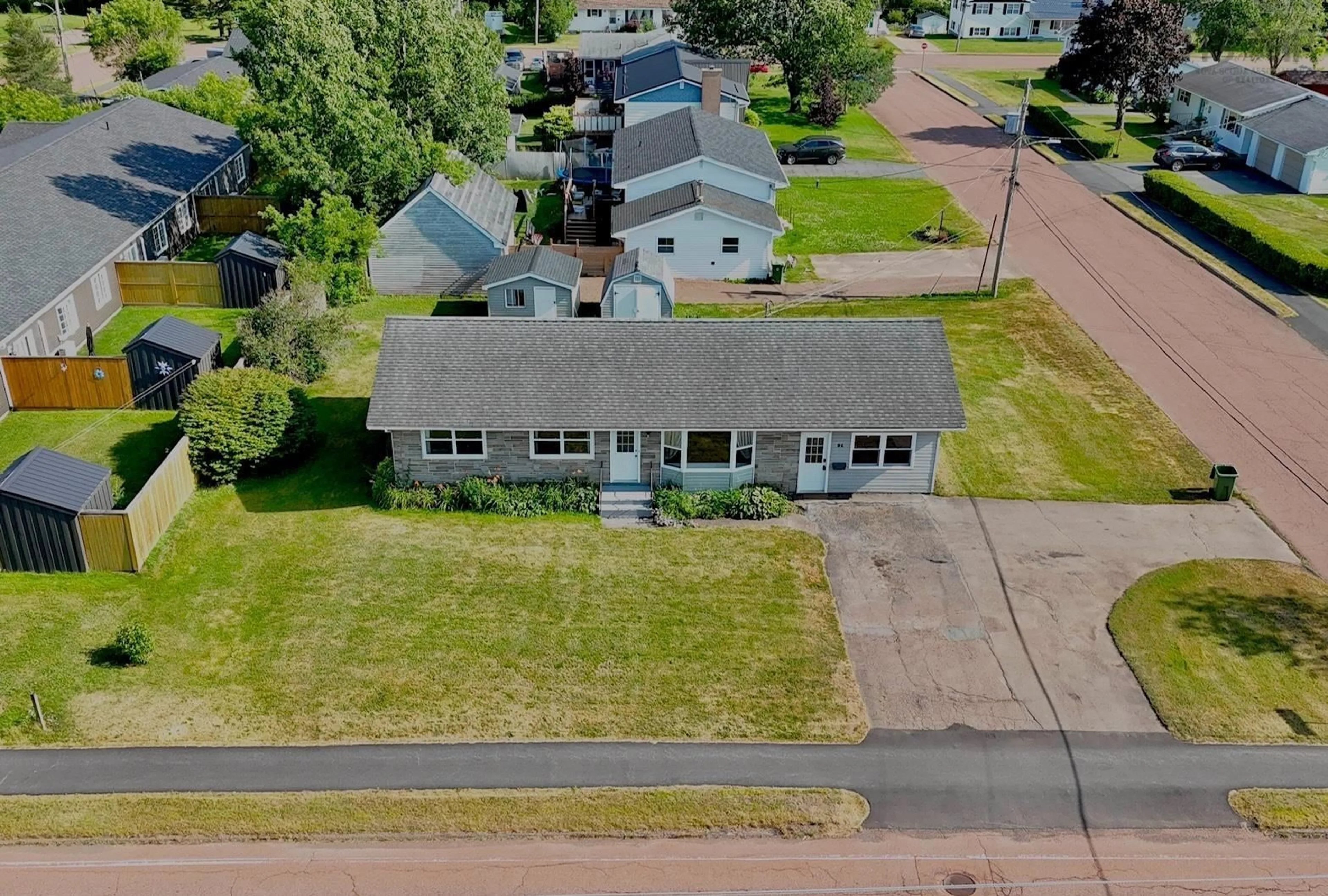 A pic from outside/outdoor area/front of a property/back of a property/a pic from drone, street for 94 Brookside Rd, Bible Hill Nova Scotia B2N 2Y4