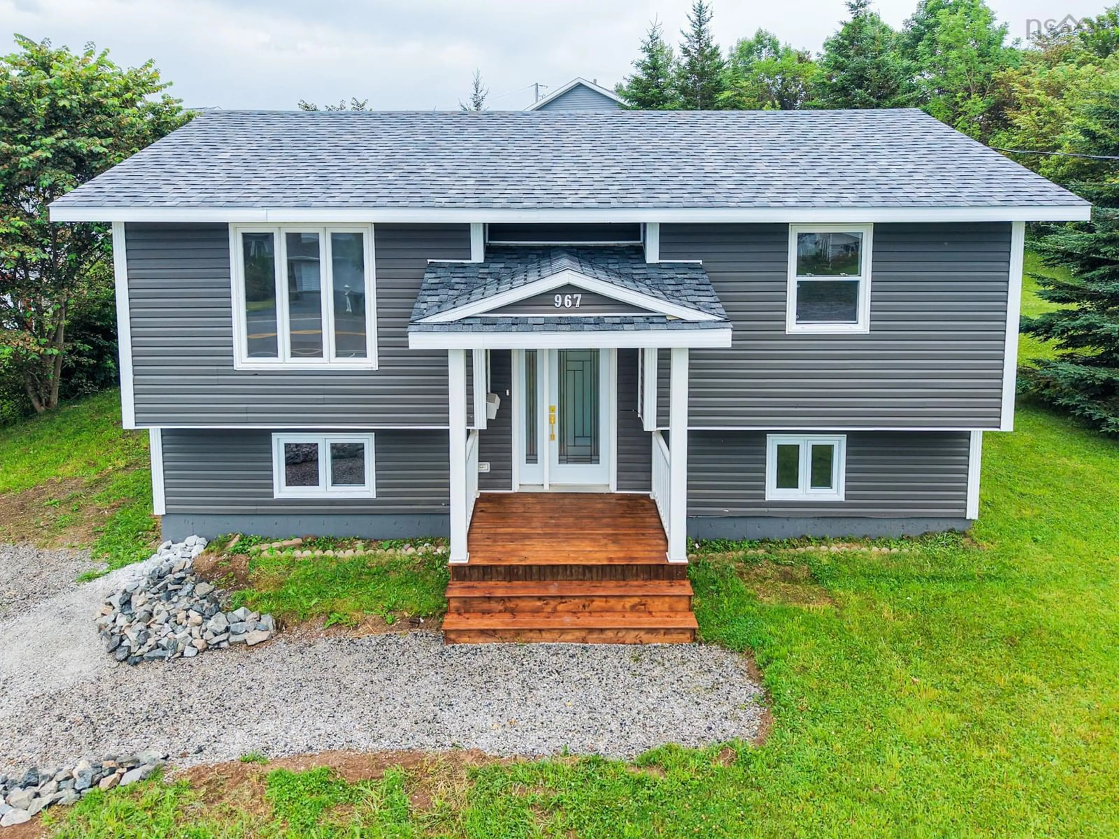 A pic from outside/outdoor area/front of a property/back of a property/a pic from drone, building for 967 Westmount Rd, Westmount Nova Scotia B1R 1C5