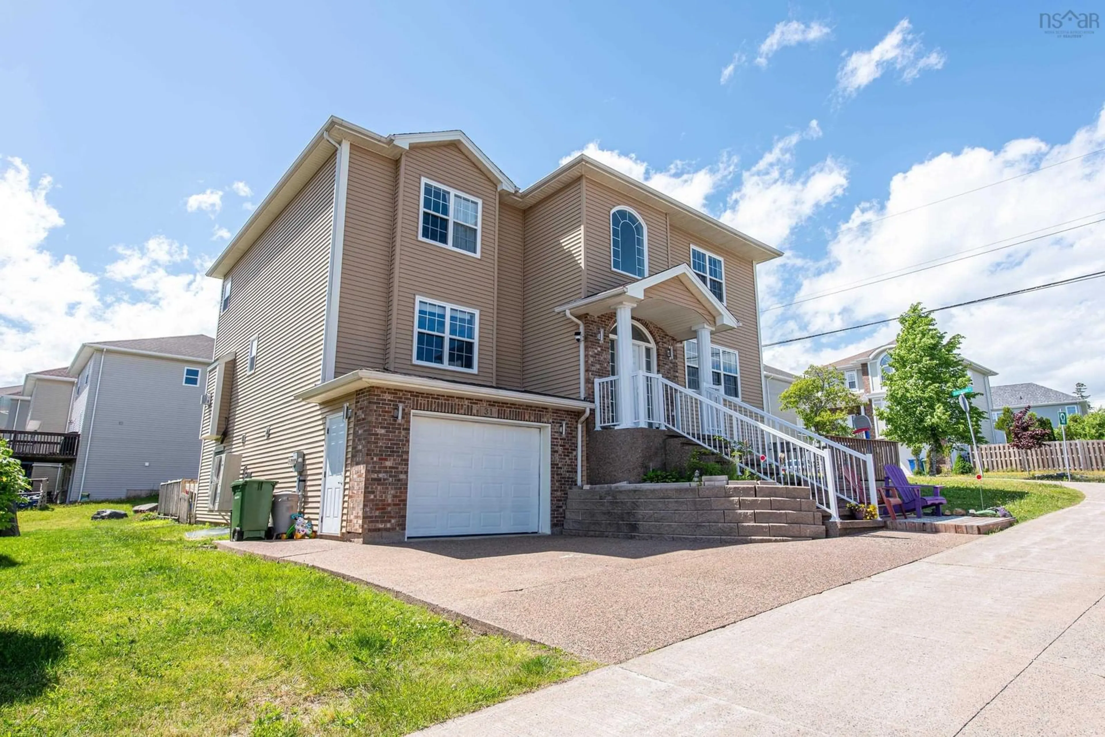 Home with vinyl exterior material, street for 31 Transom Dr, Halifax Nova Scotia B3M 4V5