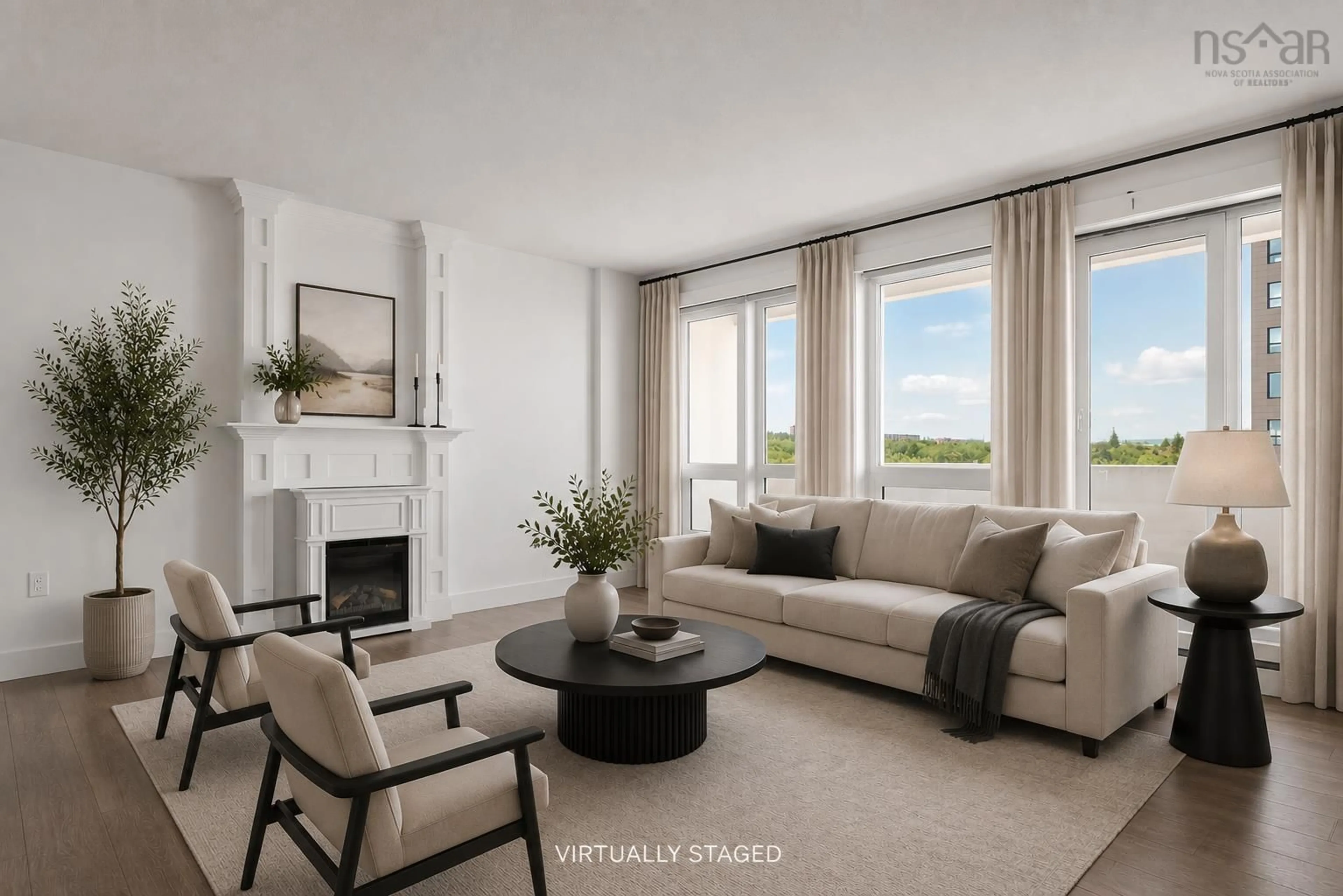 Living room with furniture, unknown for 105 Dunbrack St #808, Halifax Nova Scotia B3M 3G7