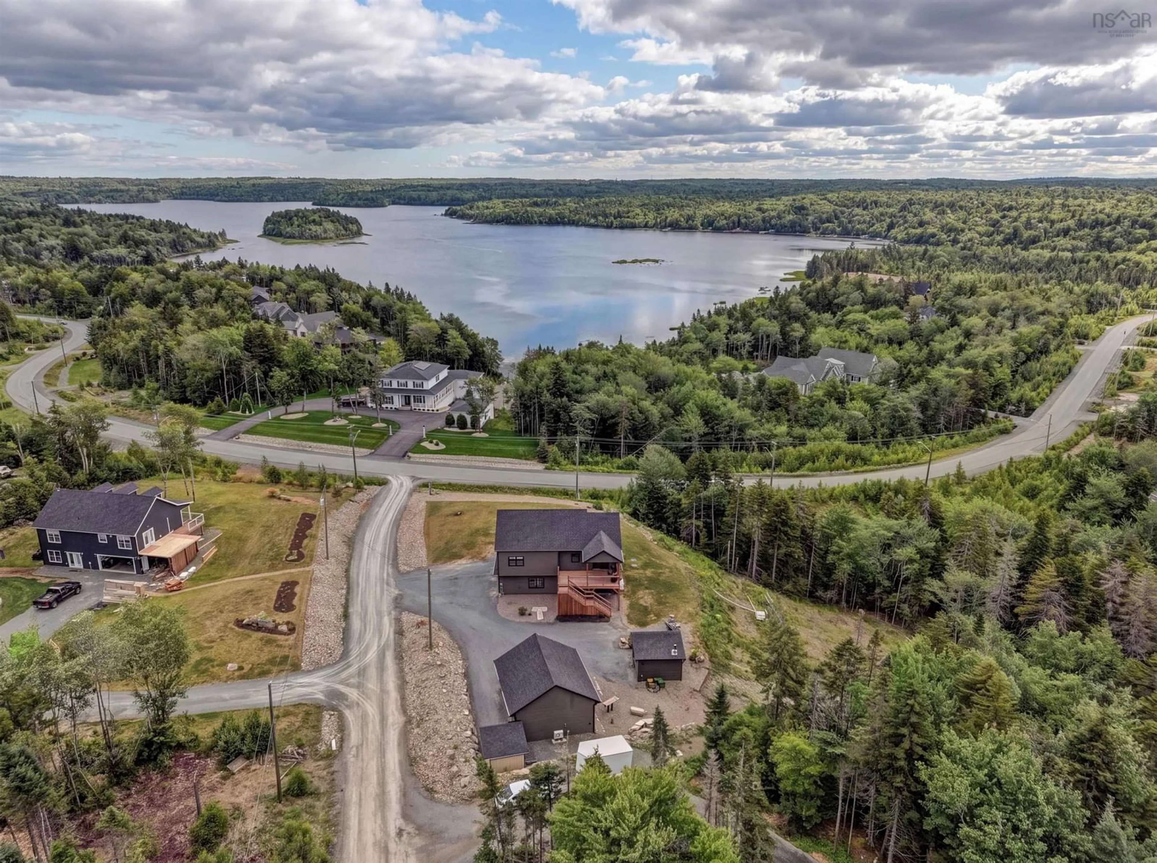 A pic from outside/outdoor area/front of a property/back of a property/a pic from drone, water/lake/river/ocean view for 911 Mccabe Lake Dr, Middle Sackville Nova Scotia B4E 0P3