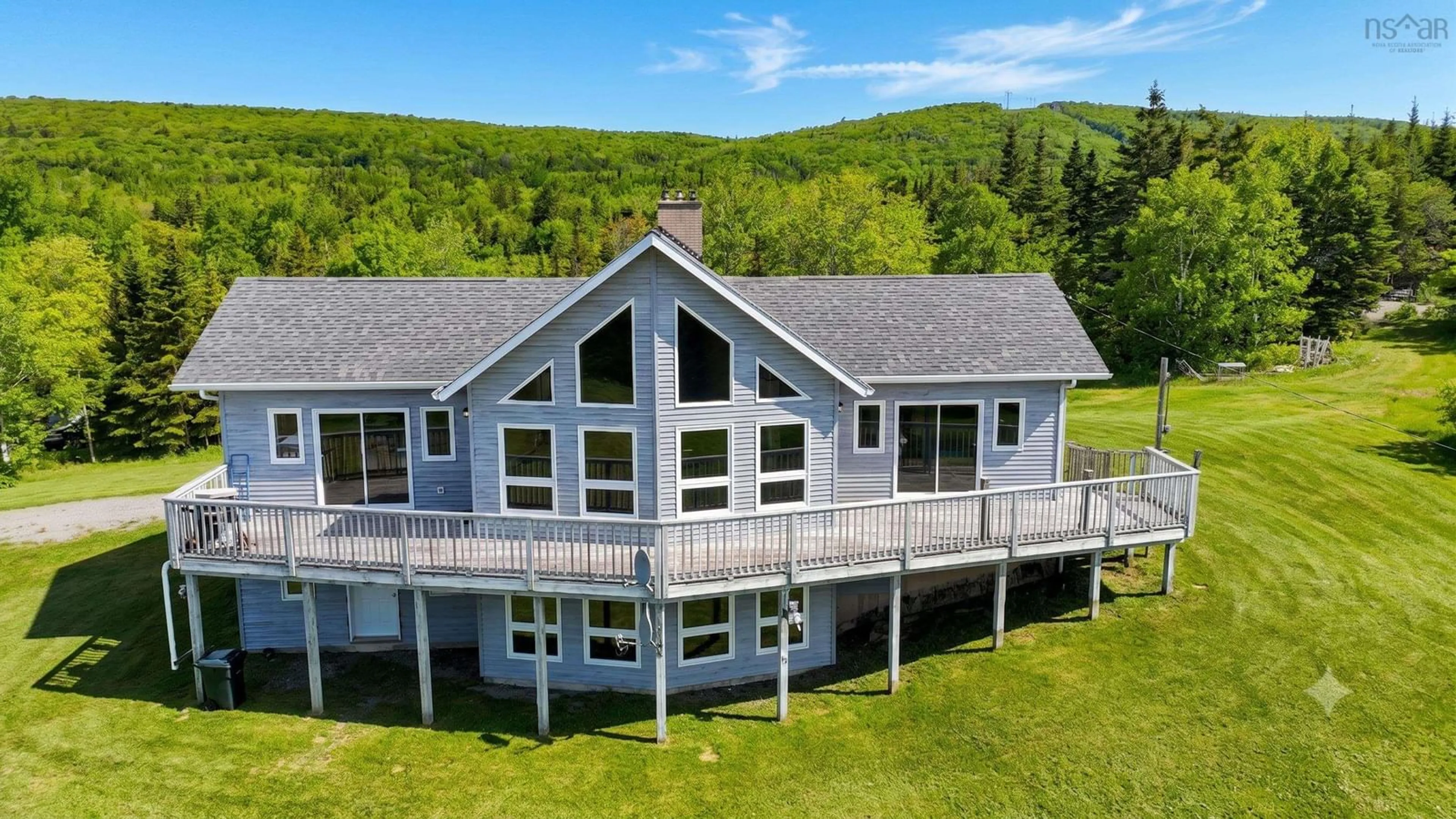 A pic from outside/outdoor area/front of a property/back of a property/a pic from drone, water/lake/river/ocean view for 2420 Coxheath Rd, Blacketts Lake Nova Scotia B1L 1A5