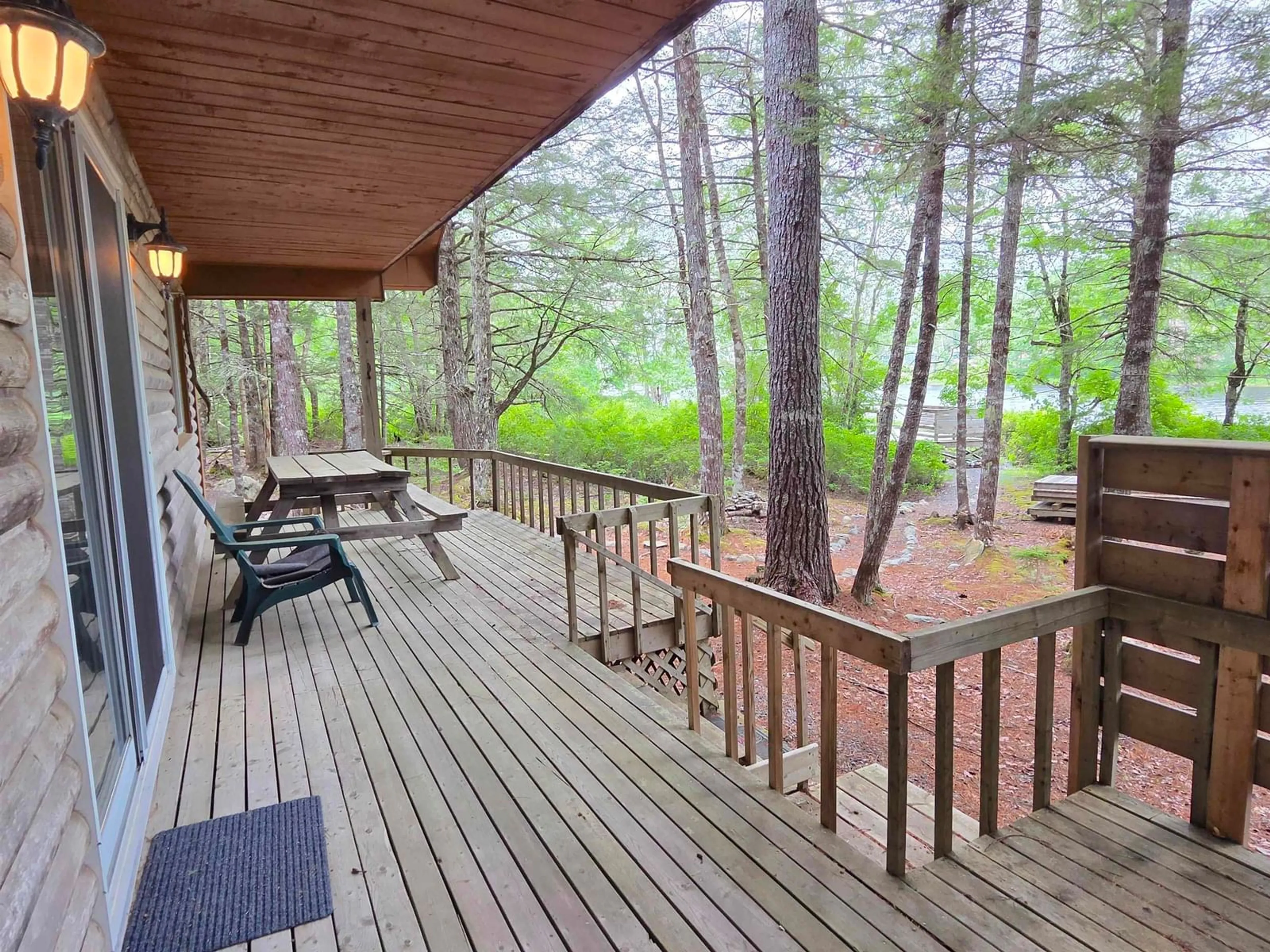 Patio, forest/trees view for 90 Pipe Cove Dr, Greenfield Nova Scotia B0T 1E0