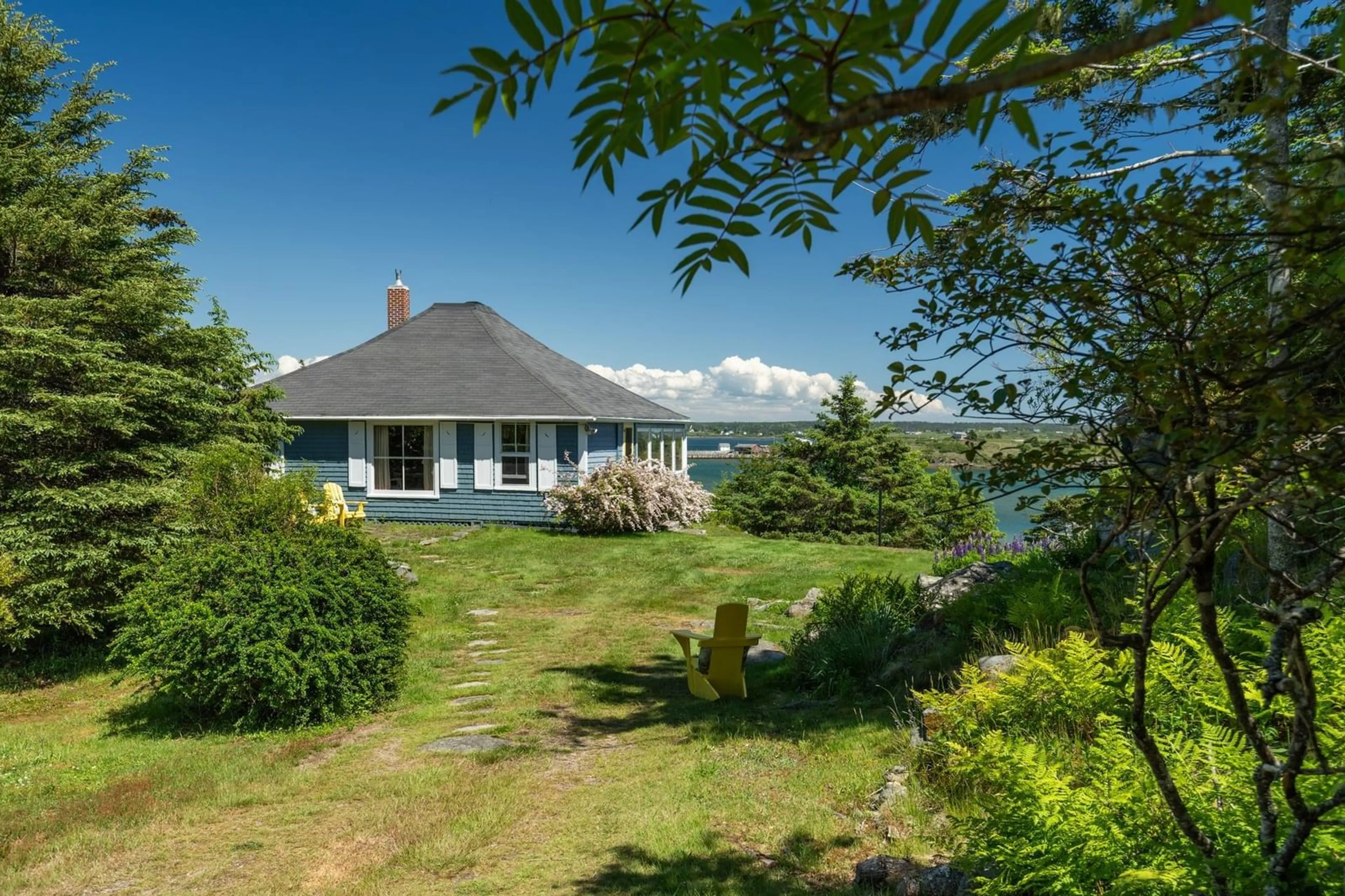 A pic from outside/outdoor area/front of a property/back of a property/a pic from drone, water/lake/river/ocean view for 1393 Highway 304, Cape Forchu Nova Scotia B5A 5G7