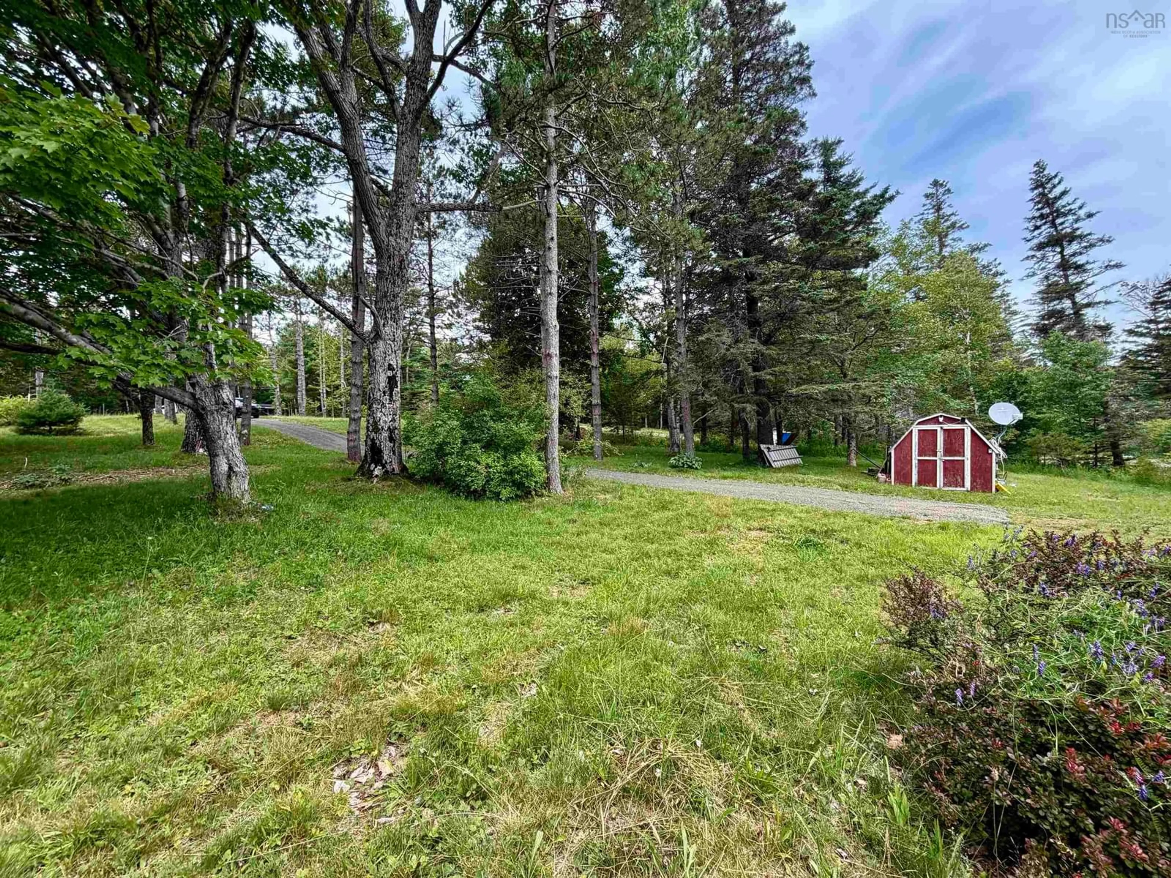 A pic from outside/outdoor area/front of a property/back of a property/a pic from drone, forest/trees view for 656 Milbury Lake Rd, Youngs Cove Nova Scotia B0S 1L0