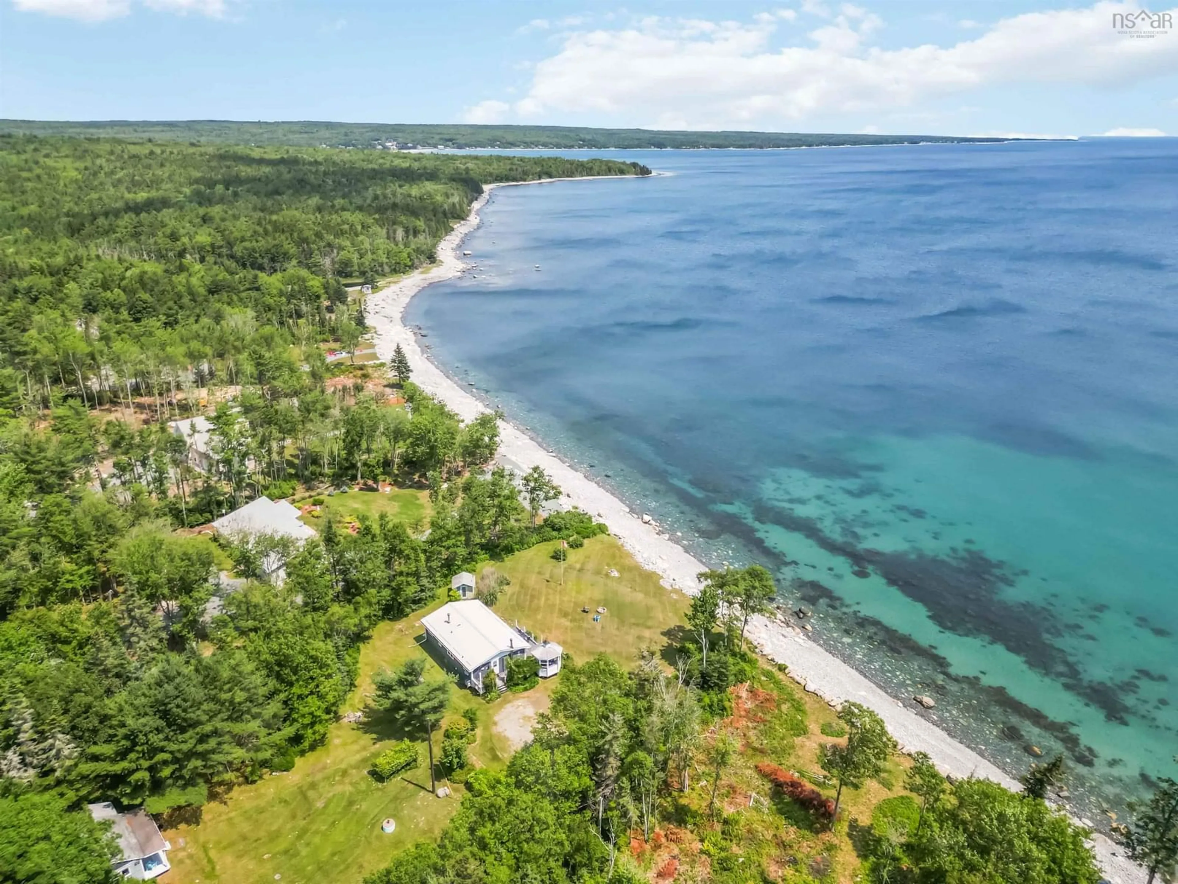 A pic from outside/outdoor area/front of a property/back of a property/a pic from drone, water/lake/river/ocean view for 258 Bells Point Rd, Port Mouton Nova Scotia B0T 1T0